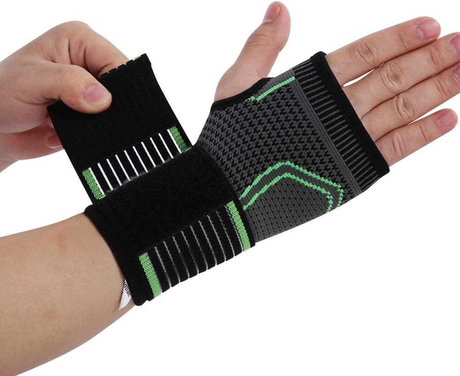 Image of Leosportz Compression Wrist Brace with Pressure Belt Sport Protection Gym & Fitness Gloves