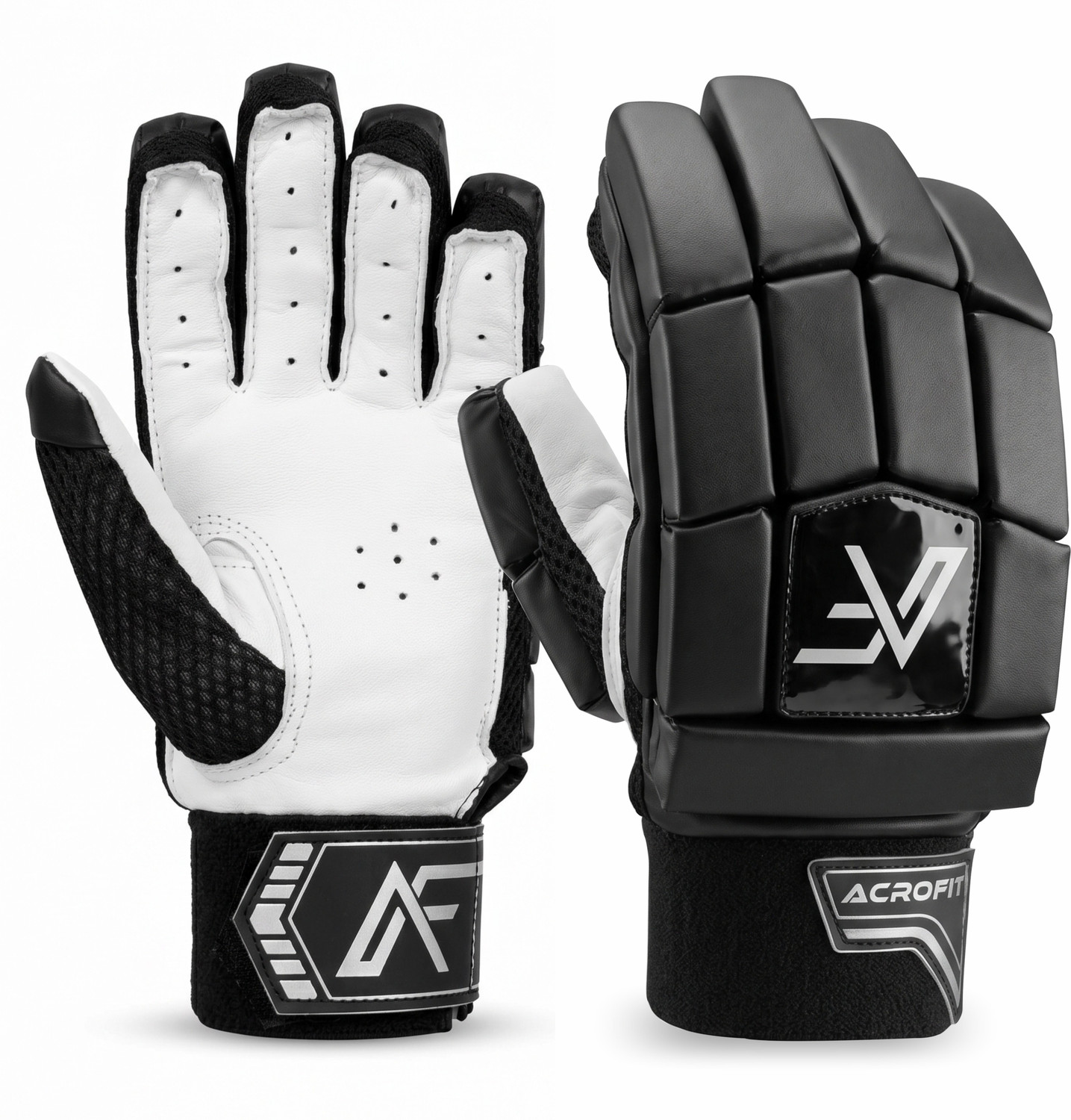 Image of AcroFIT Sport Platinum Black Cricket batting gloves Men Batting Gloves