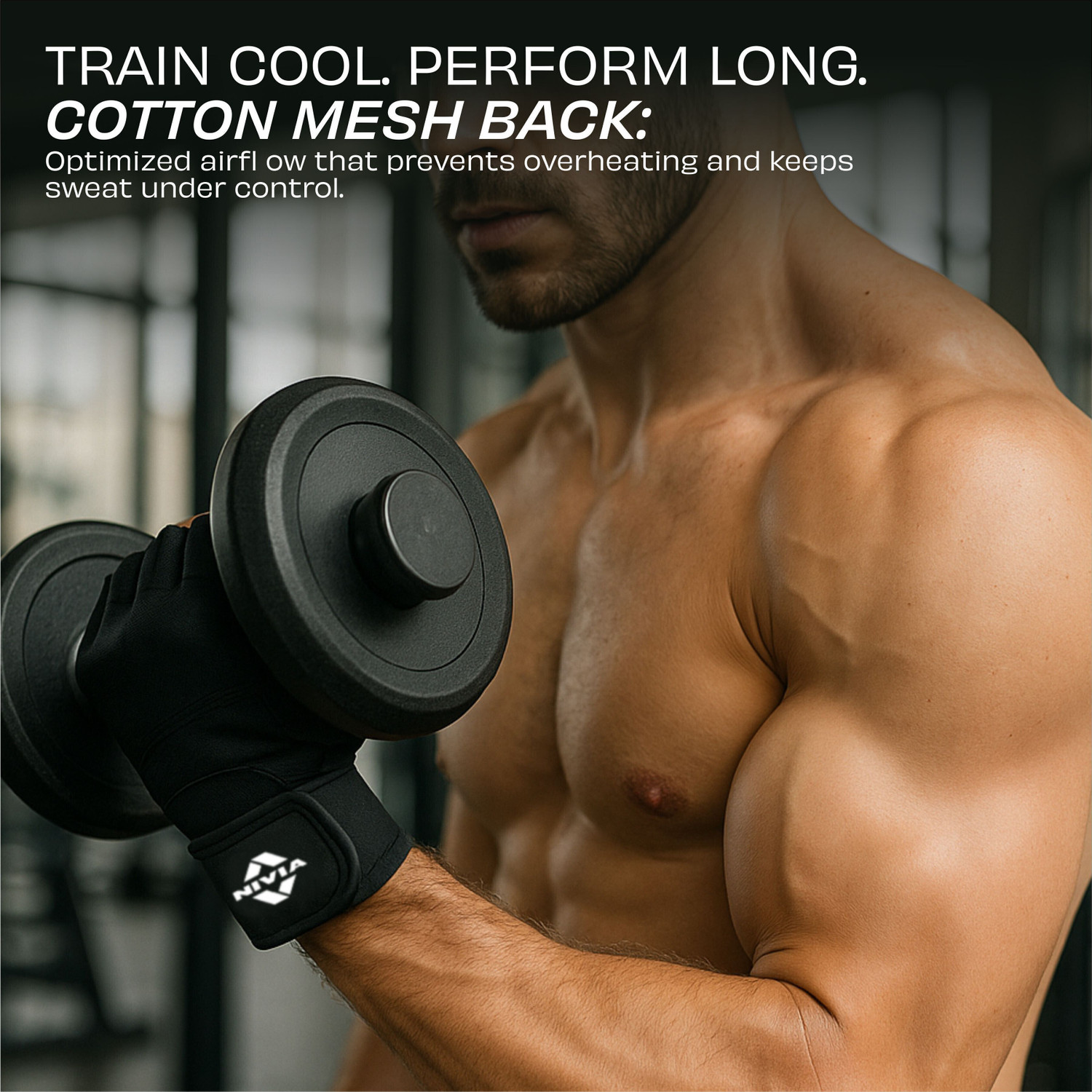 Image of NIVIA Enduro , Leather Palm, Ideal for Cross Training & Weightlifting Gym & Fitness Gloves