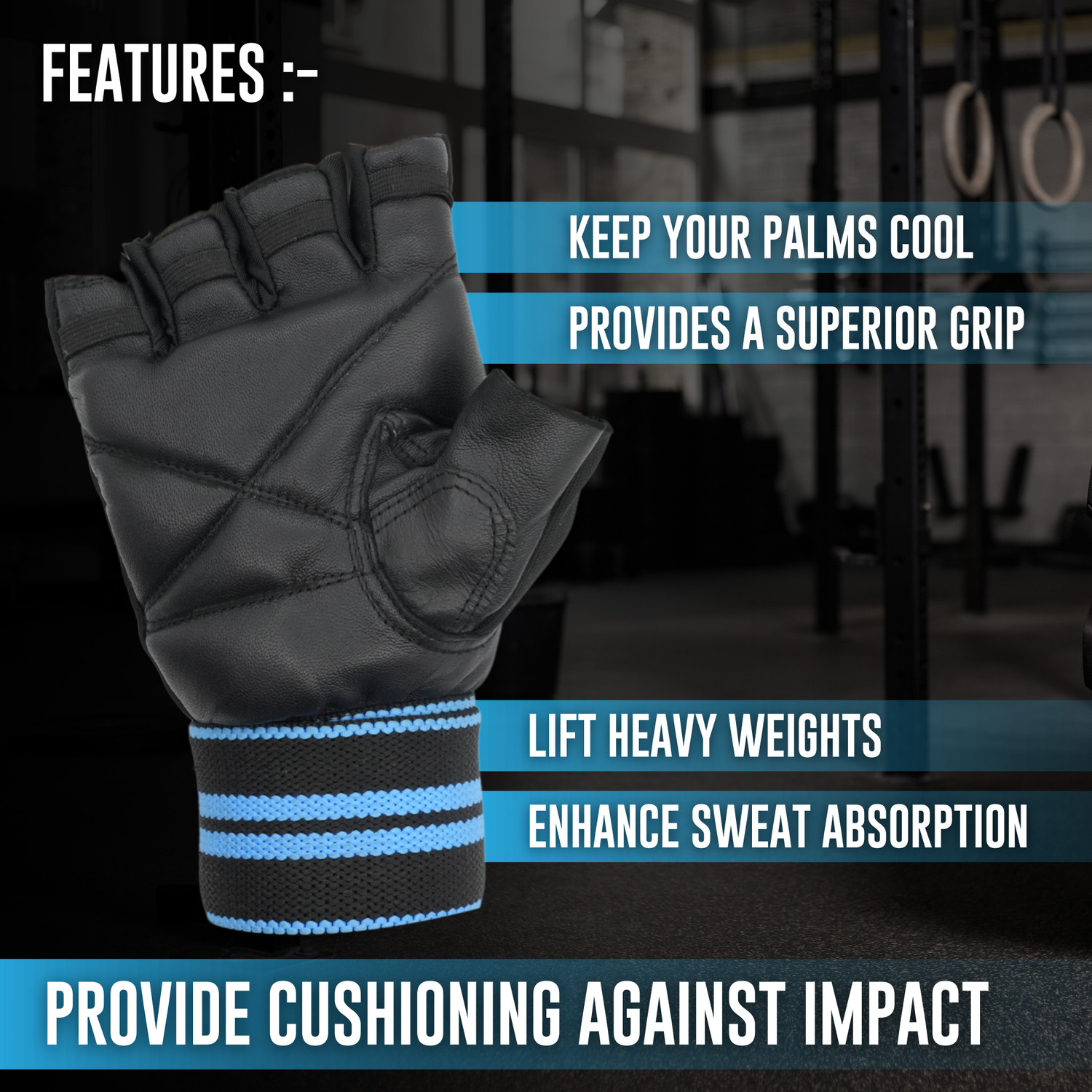 Image of VICTORY POWER Gym Gloves for Men & Women with Wrist Support for Weightlifting, Exercise Gym & Fitness Gloves