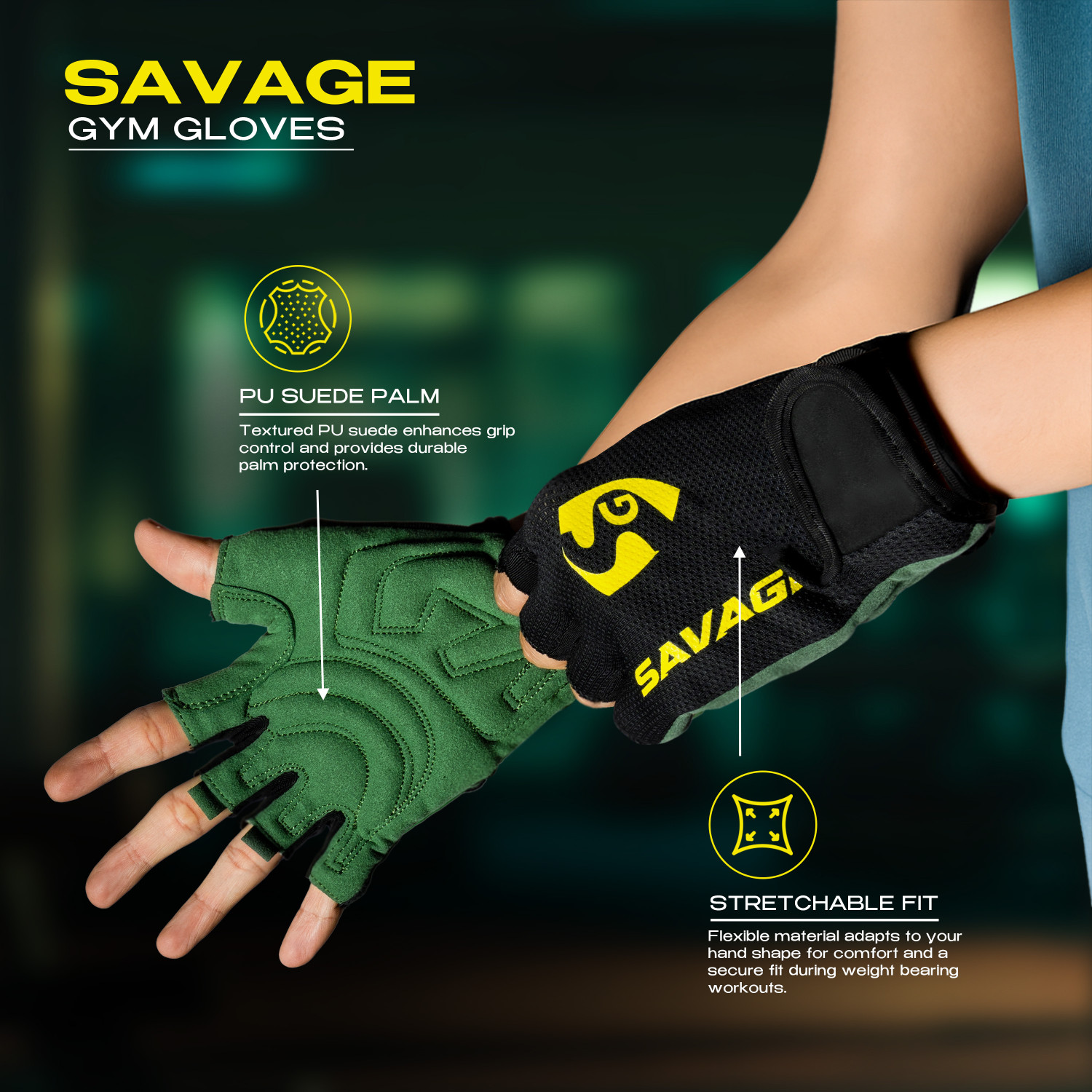 Image of SG SAVAGE Gym & Fitness Gloves