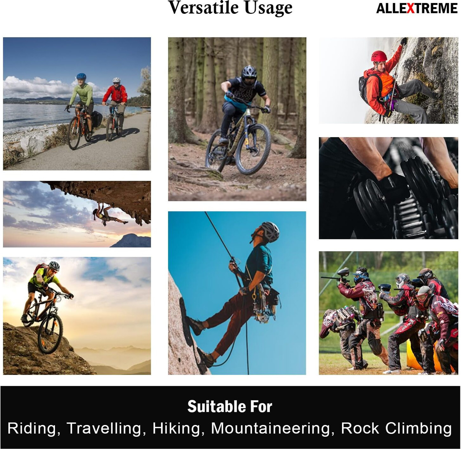 Image of ALLEXTREME EXO2FG06 Anti-Skid Surface Breathable Motorcycle Cycling Climbing Riding Gloves