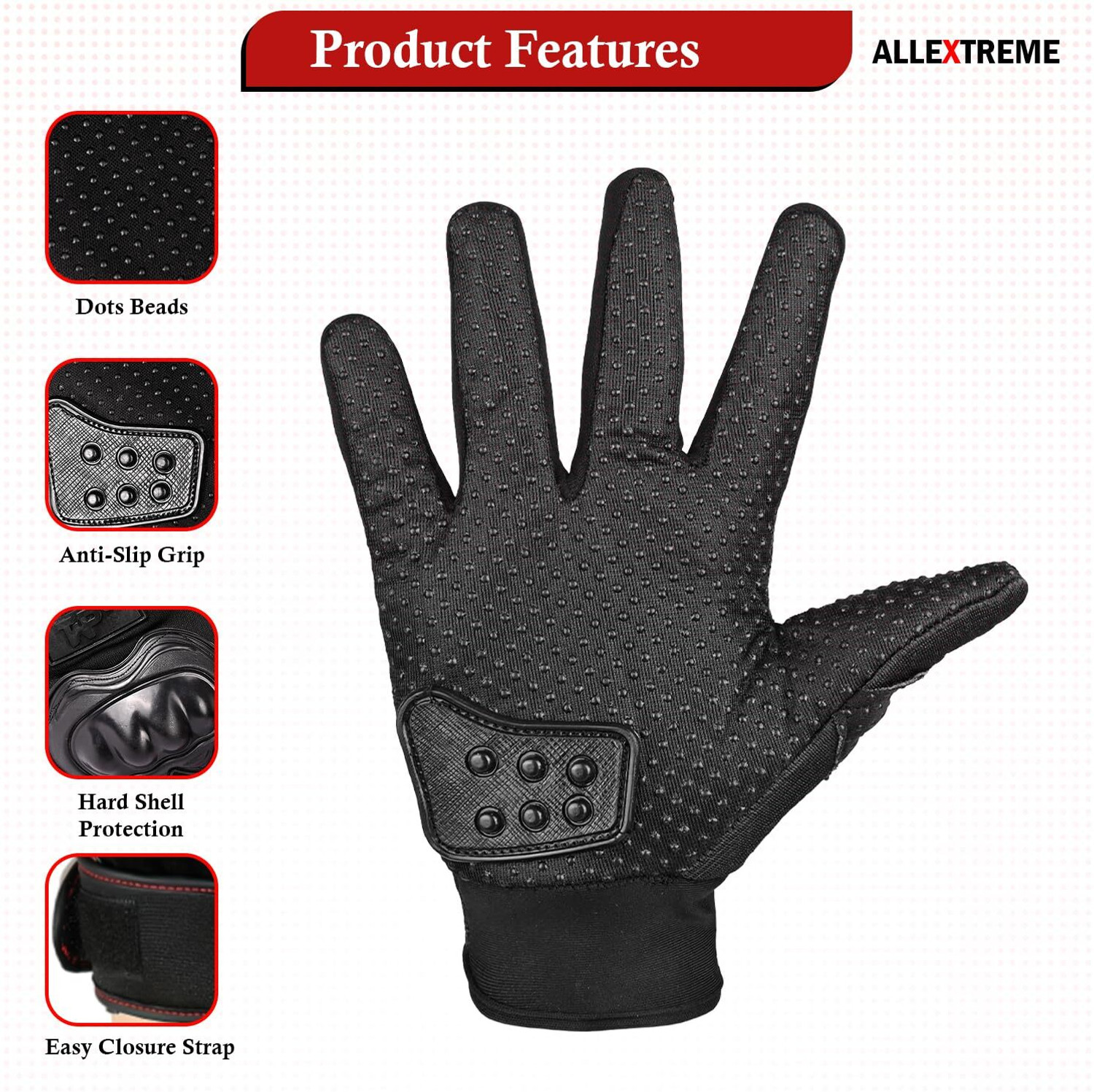 Image of ALLEXTREME EXO2FG06 Anti-Skid Surface Breathable Motorcycle Cycling Climbing Riding Gloves