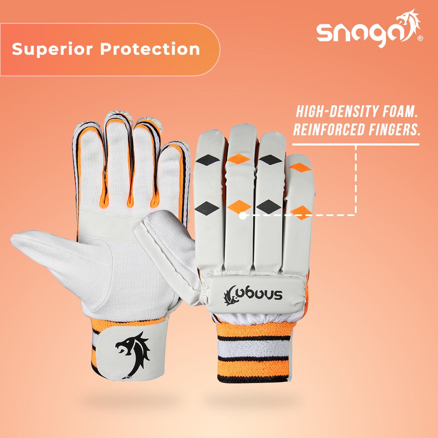 Image of Snaga School Cricket Batting Gloves for beginners and budding cricketers(14 and above) Batting Gloves
