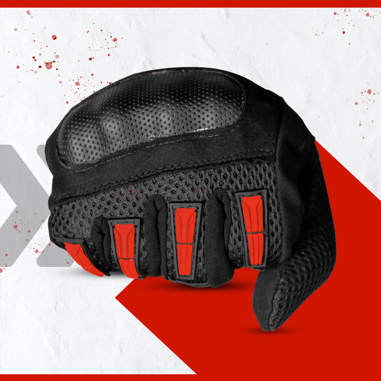 Image of Steelbird Khardungla Full Finger Bike Riding Gloves with Touch Screen Sensitivity at Thumb Riding Gloves