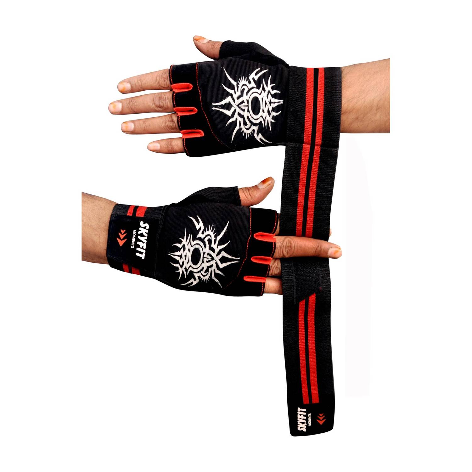 SKYFIT Super Dryfit Gym Sports Gloves For Men And Women With wrist support Gym & Fitness Gloves
