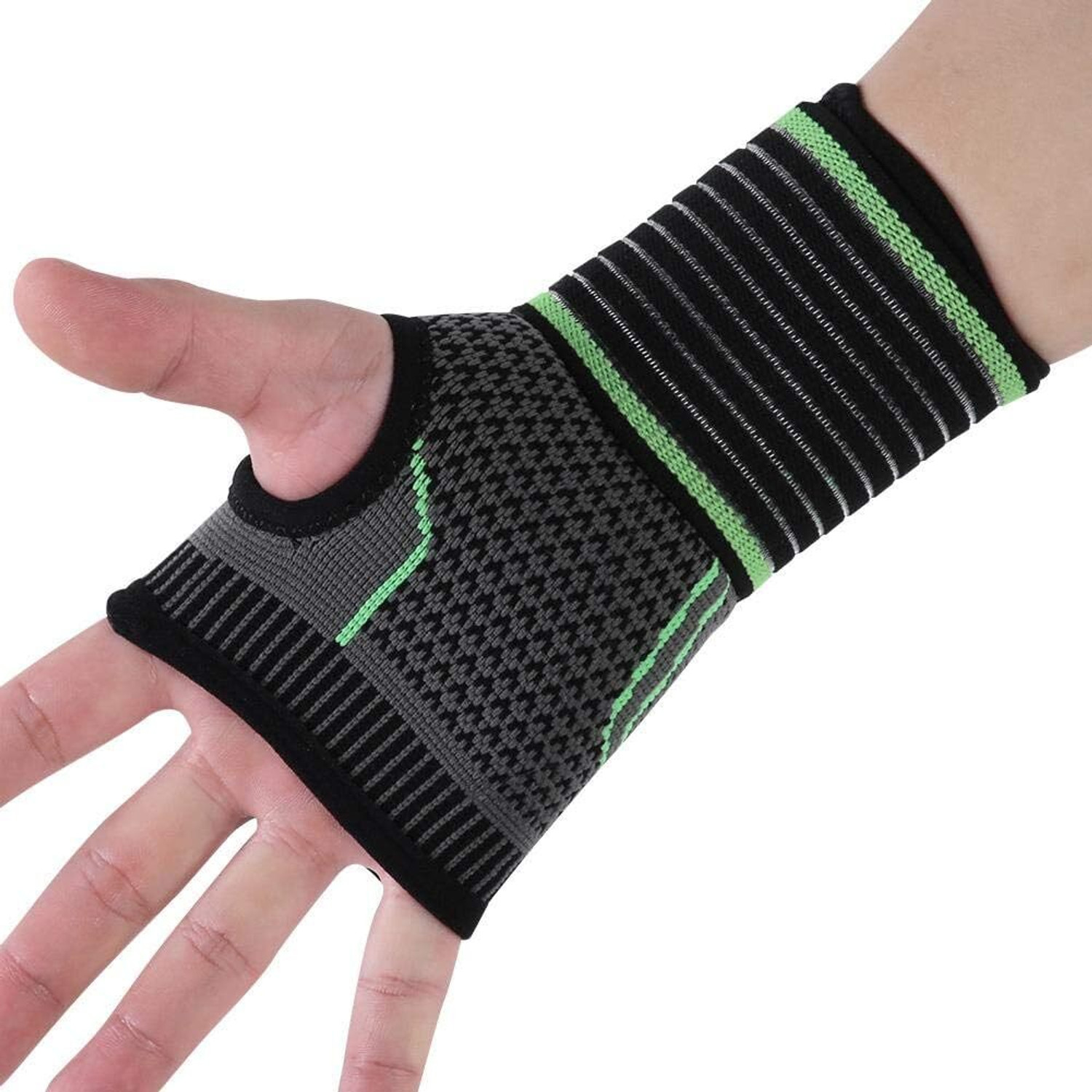 Image of Leosportz Compression Wrist Brace with Pressure Belt Sport Protection Gym & Fitness Gloves