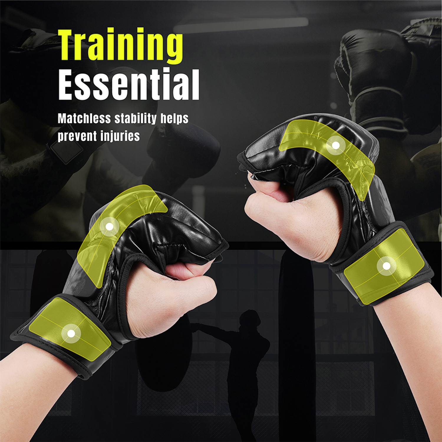 Image of Verilux Boxing Gloves for Adults PU MMA Gloves with Wrist Wrap and EVA Foam for Training Boxing Gloves (White)