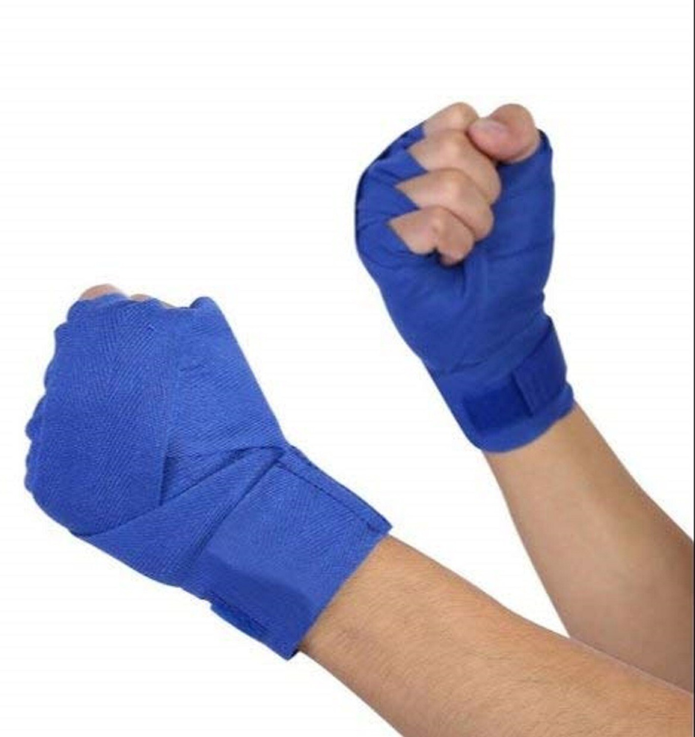 Image of usi Blue Cotton Hand Wrap 628A (4.55 mtrs) Blue Boxing Hand Wrap Gym & Fitness Gloves