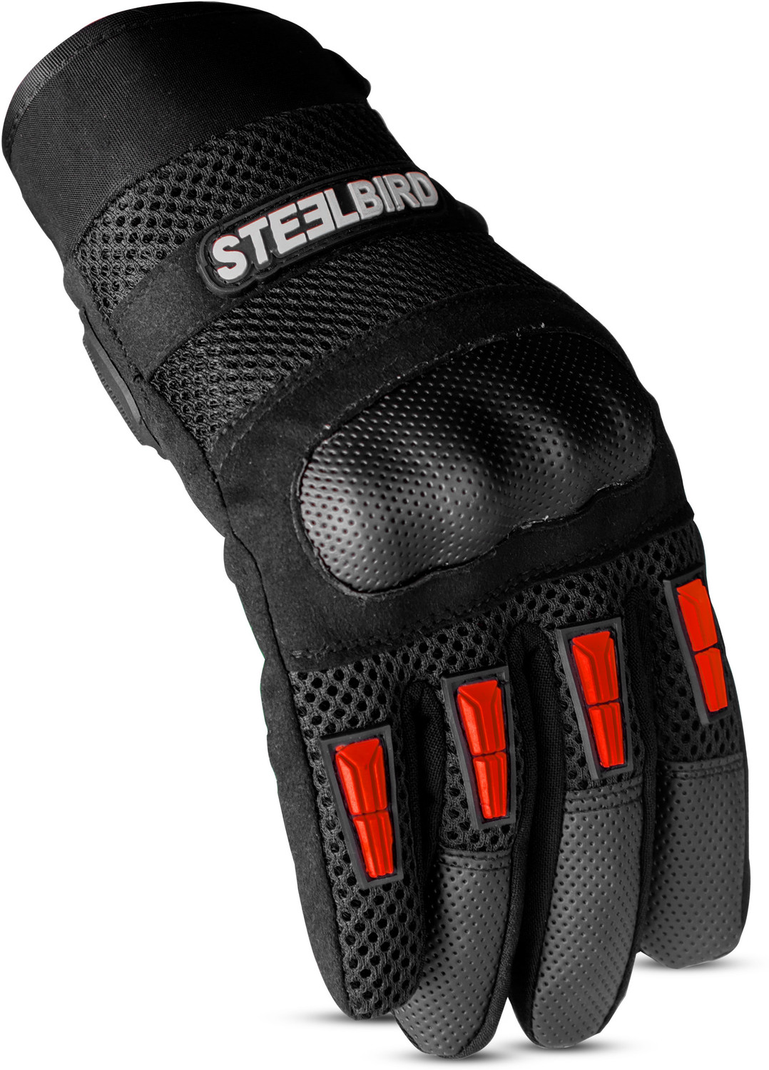 Image of Steelbird Khardungla Full Finger Bike Riding Gloves with Touch Screen Sensitivity at Thumb Riding Gloves