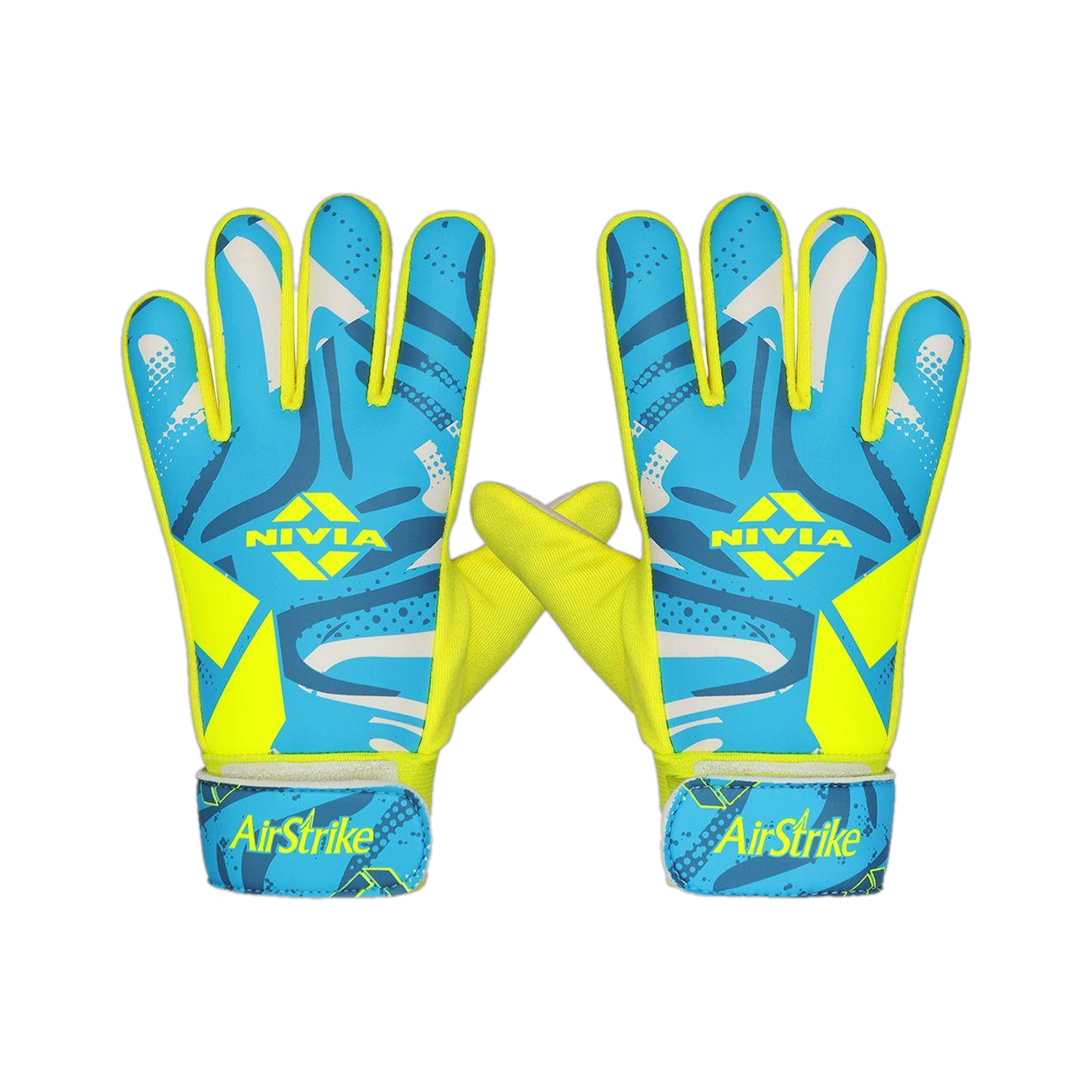NIVIA Air Strike Goalkeeping Gloves Yellow - Image 1