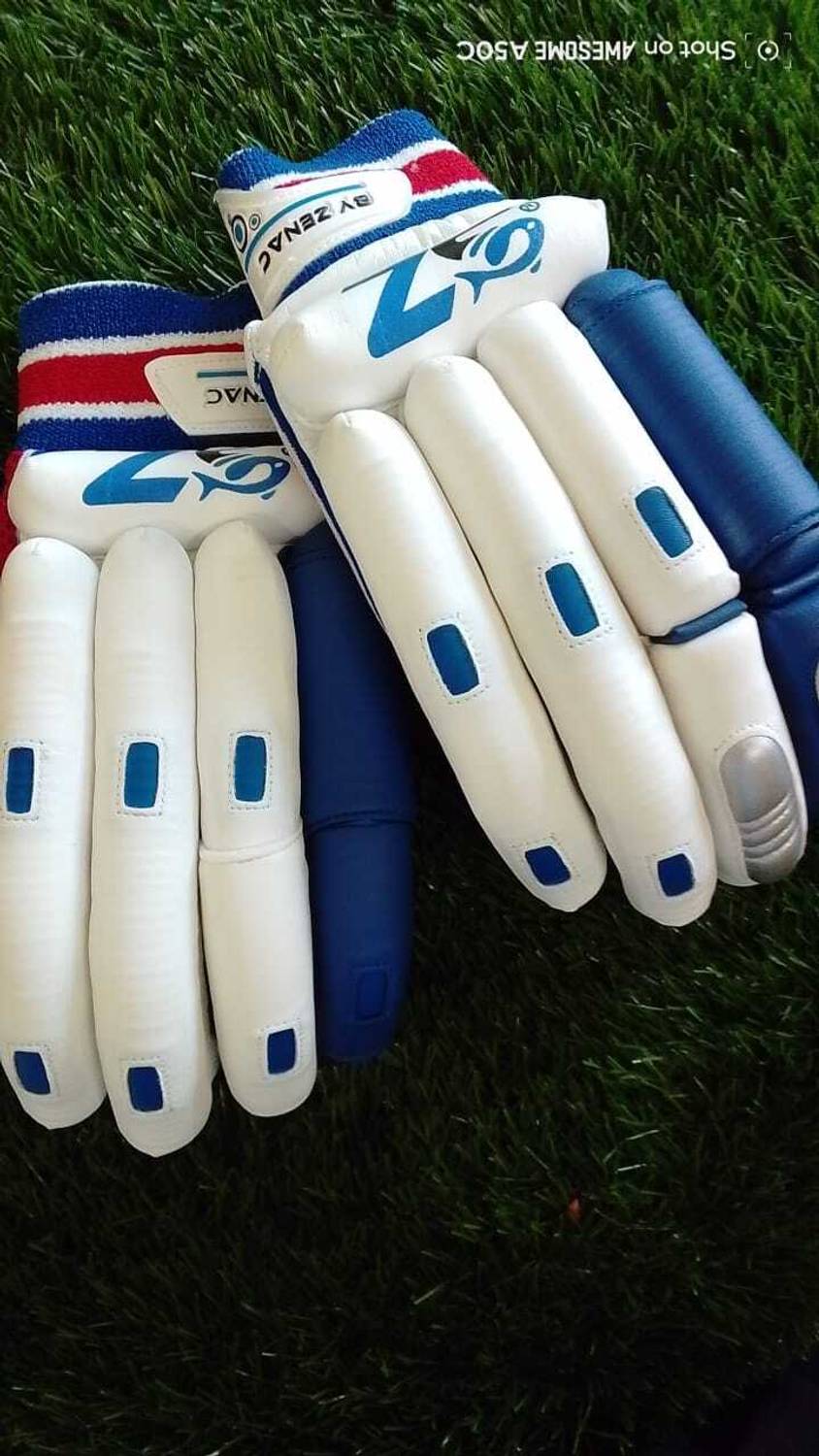 zenac sports ZS RANJI PRO Batting Gloves White - Image 3