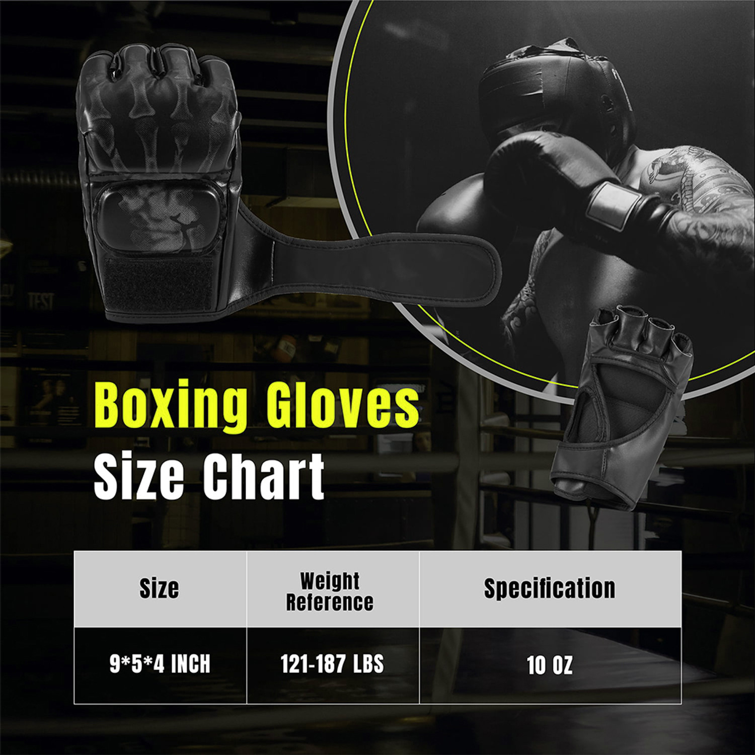 Image of Verilux Boxing Gloves for Adults PU MMA Gloves with Wrist Wrap and EVA Foam for Training Boxing Gloves (White)