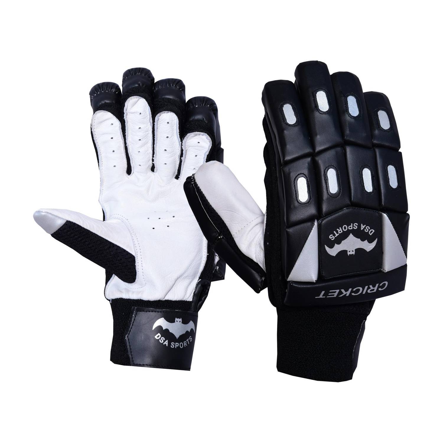D.S.A SPORTS CRICKET SUPER BLACK Batting Gloves - Image 1