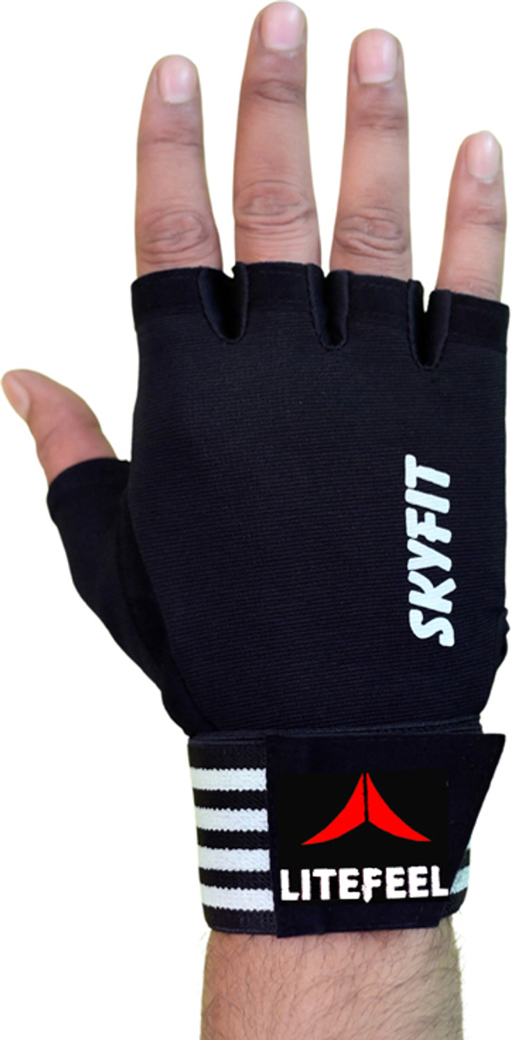 Image of LITE FEEL Gym Glove, Sport glove, Riding Glove, Hand Glove Gym & Fitness Gloves (White)