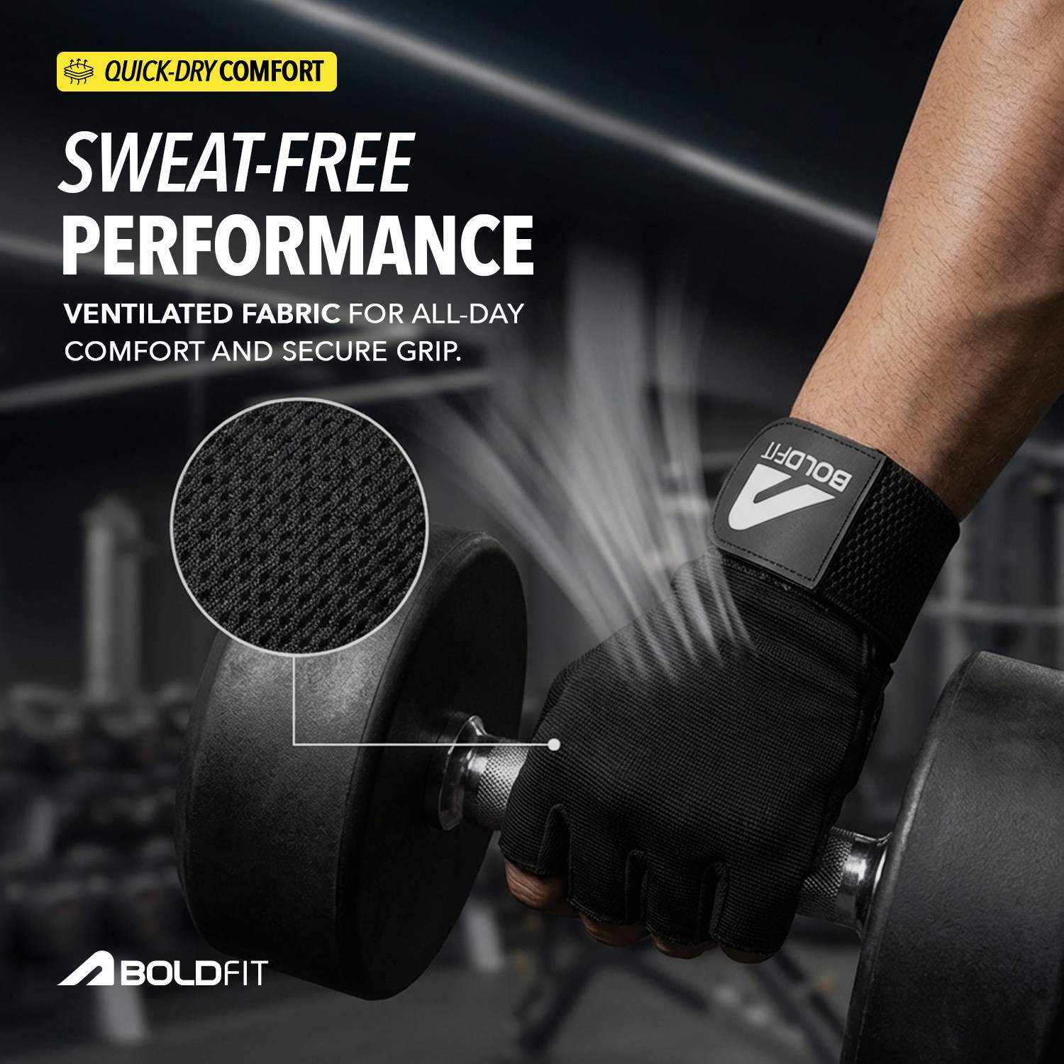Image of BOLDFIT Titan Geniune Leather Hand Gym Glove for men Gym & Fitness Gloves
