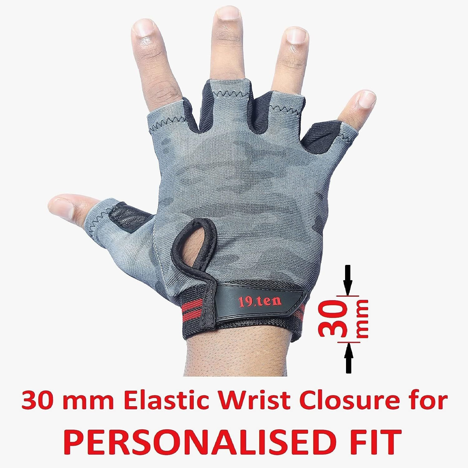 Image of 19.ten Gloves For Men & Women Palm Protection Washable Leather Workout Gloves Gym & Fitness Gloves