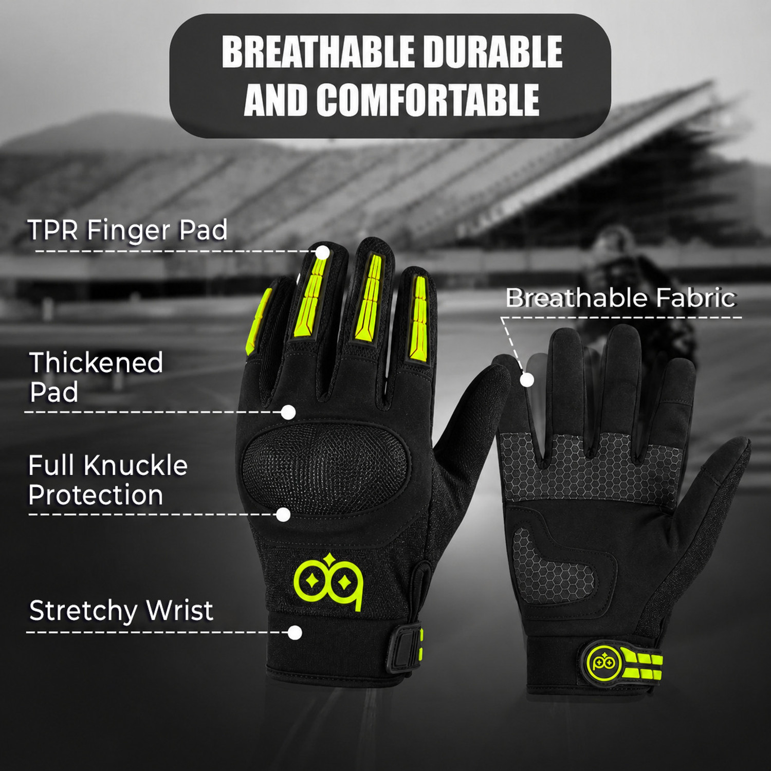 Image of BAD OWL Wind Rider 2.0 Riding Gloves Riding Gloves