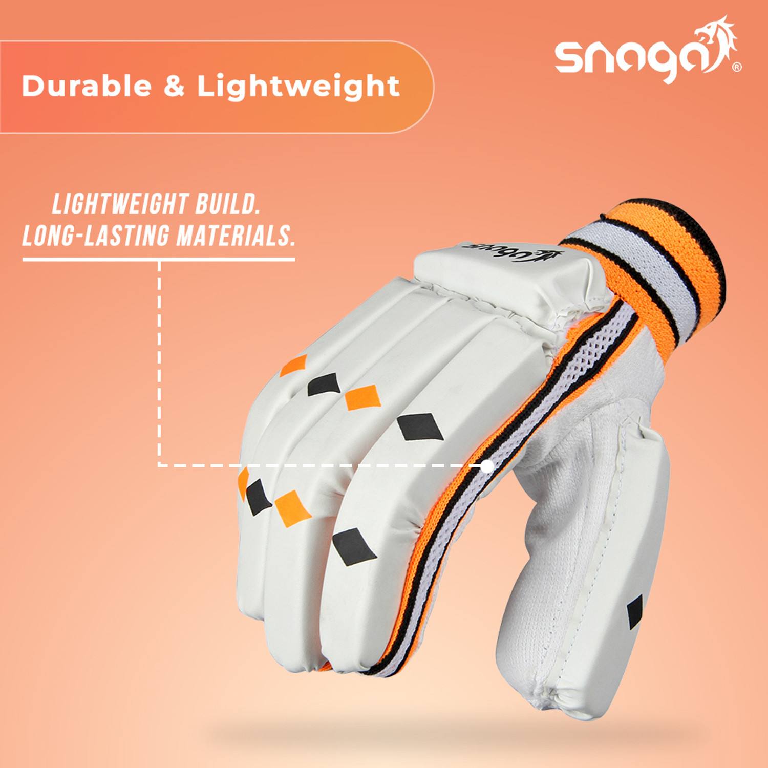 Image of Snaga School Cricket Batting Gloves for beginners and budding cricketers(14 and above) Batting Gloves