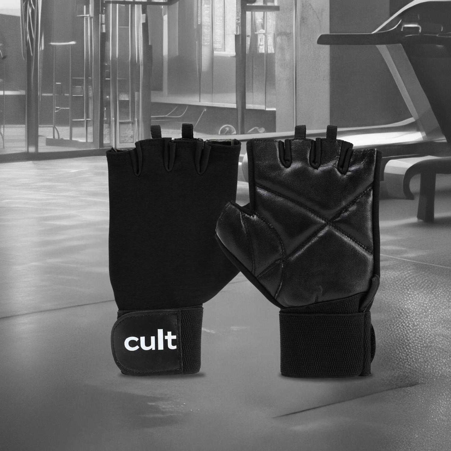 Cult Gym Gloves Medium All Black Gym & Fitness Gloves