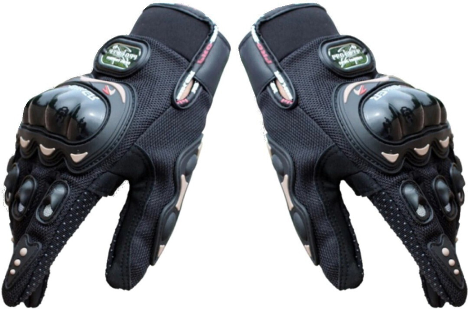 Image of JUSTIFIT Riding Equipment Motorcycle Biker Gloves For Men With Anti Slip Driving Gloves Gym & Fitness Gloves (Black)