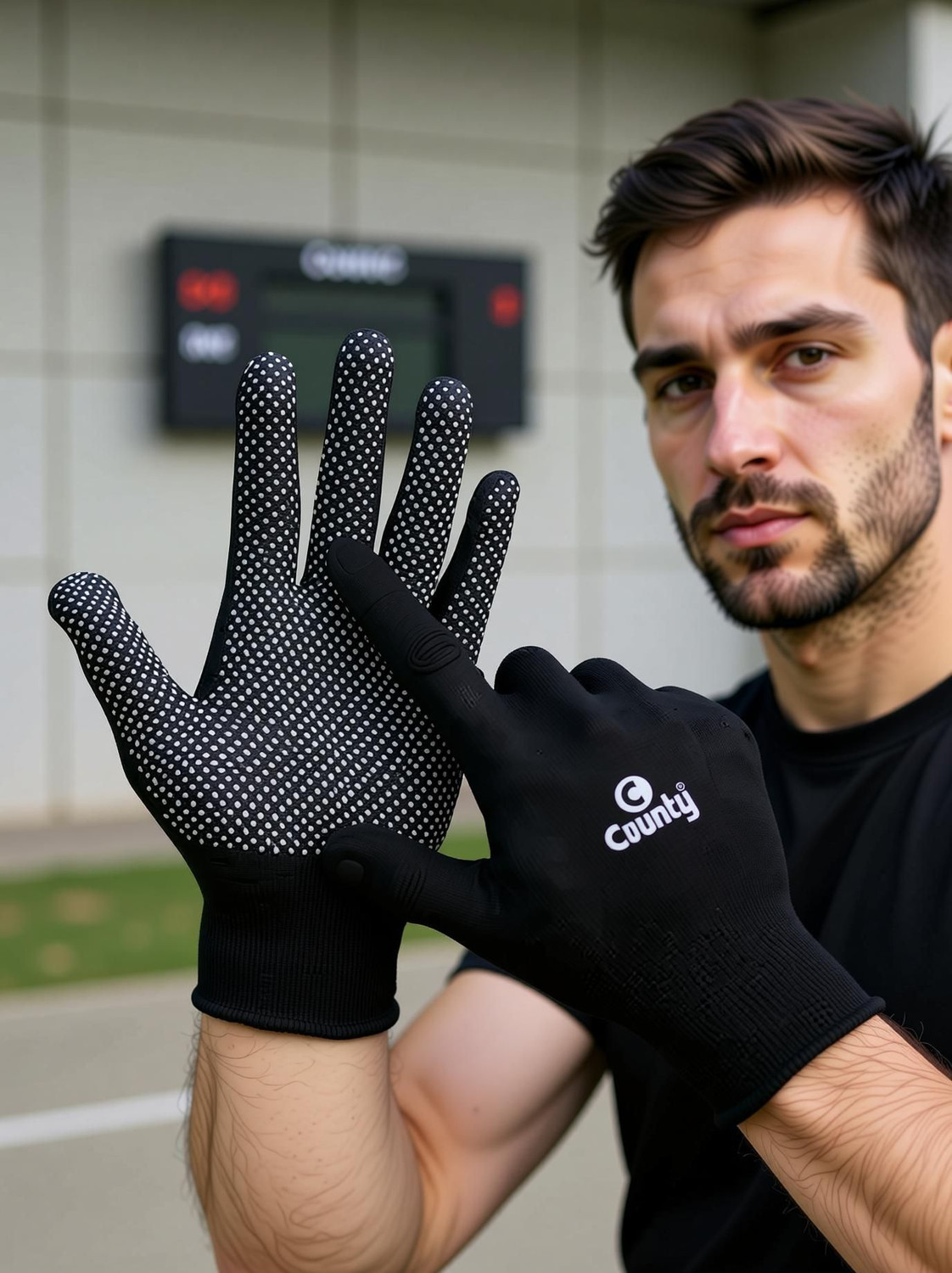 Image of County Batting Gloves Tennis Ball Cricket Inner Dotted Batting Gloves Batting Gloves
