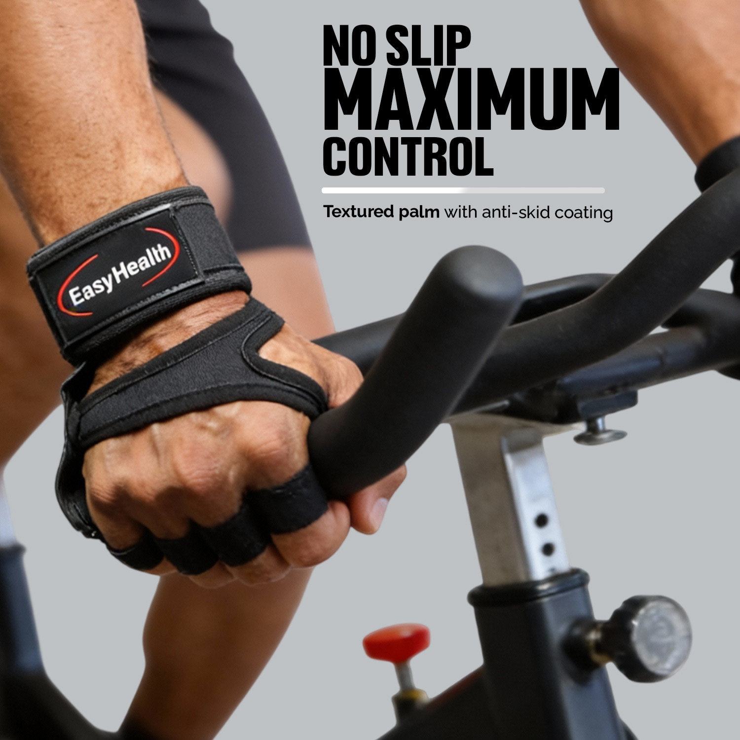 Image of EasyHealth Gym Gloves For Men workout with wrist support And Anti Slip Silicone Gym & Fitness Gloves