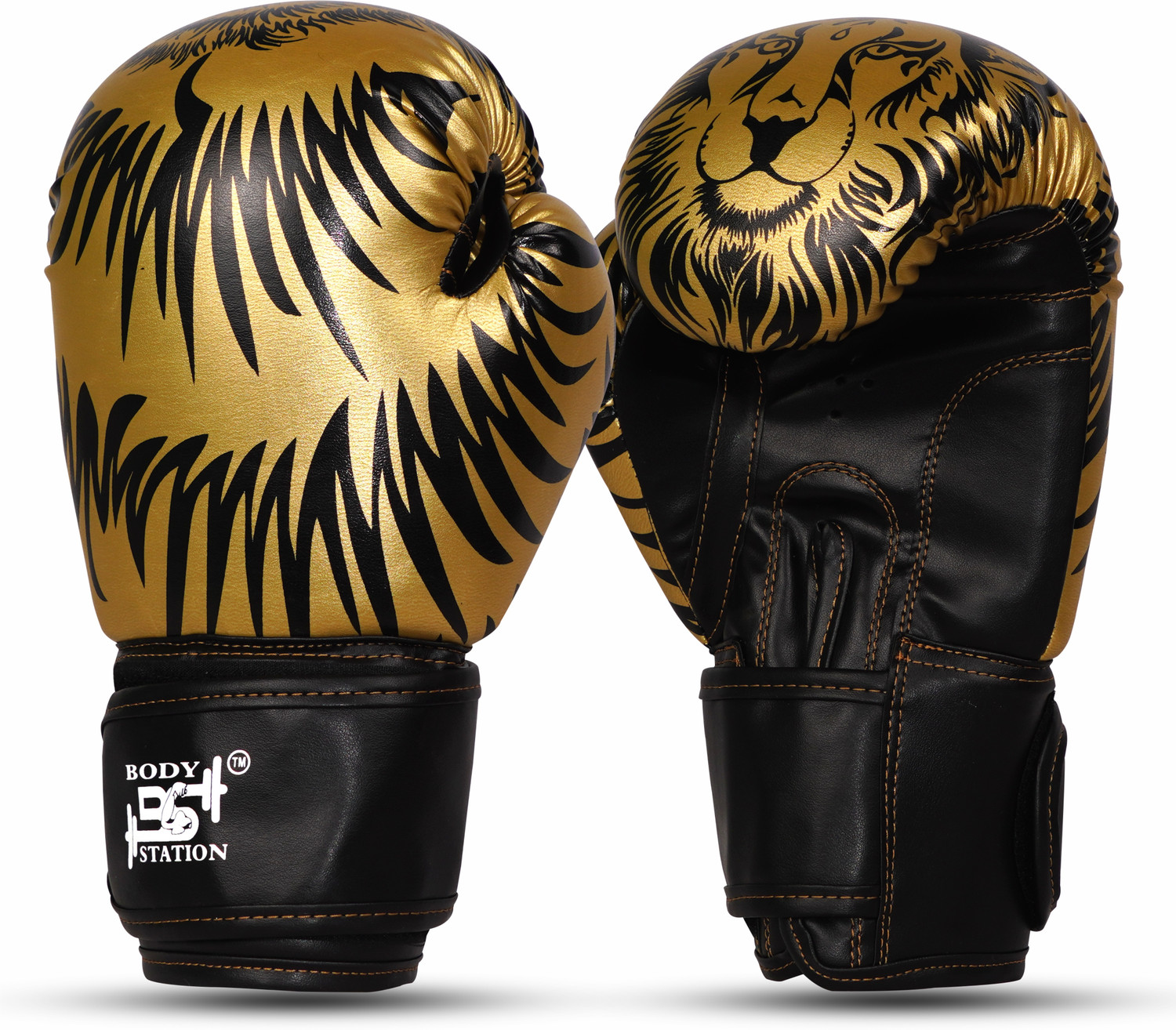 Image of Bodystation Longlasting Faux Leather MMA Everlasting Training Lion Boxing Gloves