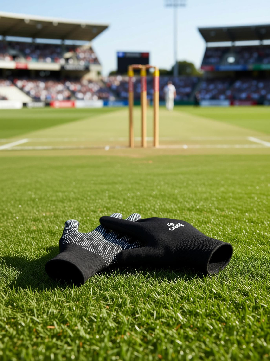 Image of County Batting Gloves Tennis Ball Cricket Inner Dotted Batting Gloves Batting Gloves
