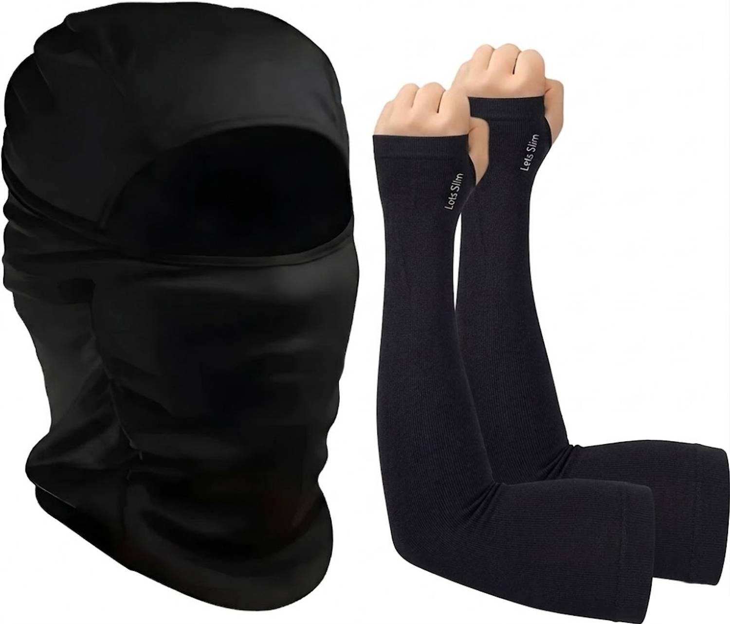 aksmit Ultimate sports combo high performance arm sleeves & balaclava pack Riding Gloves