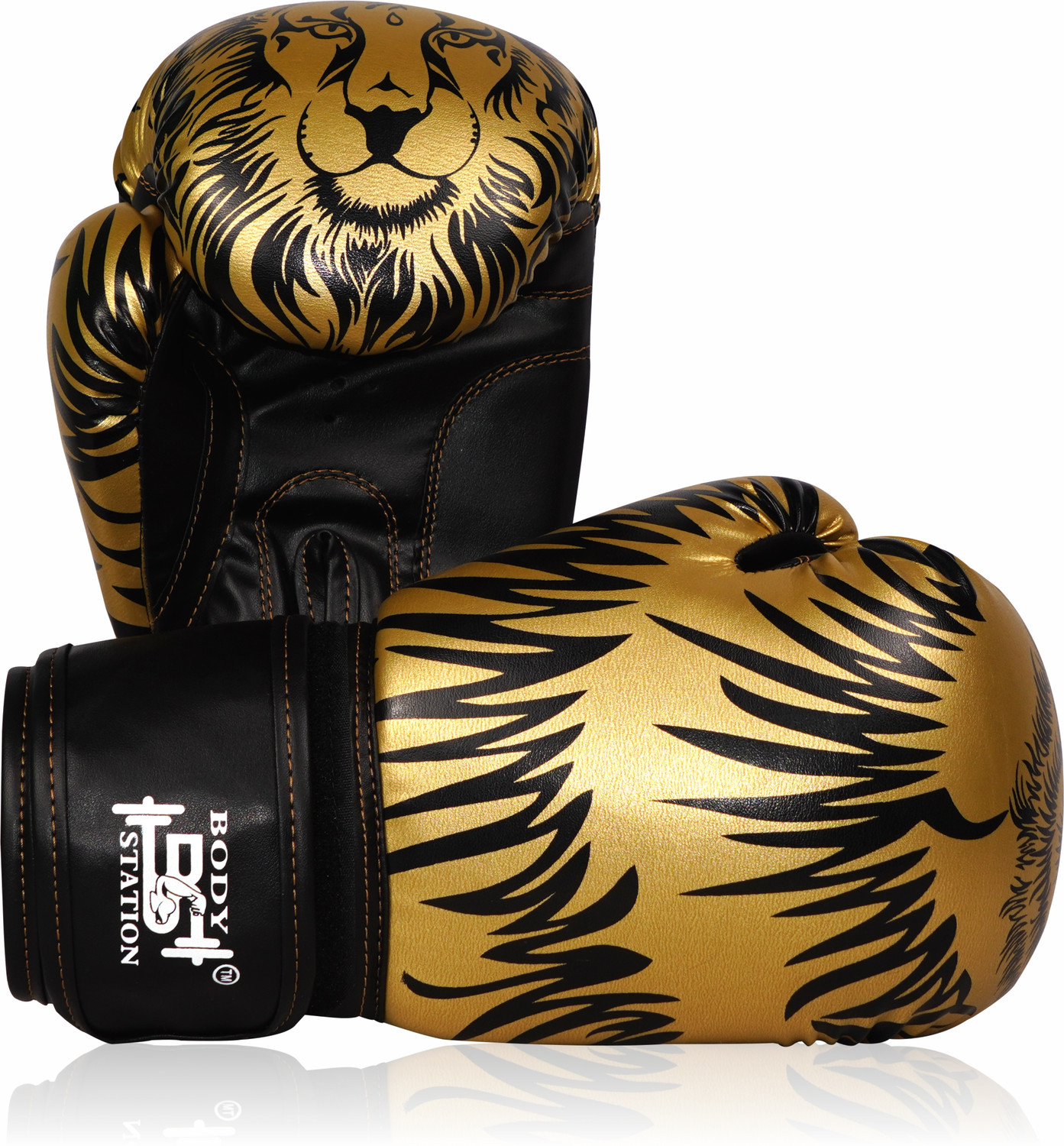 Image of Bodystation Longlasting Faux Leather MMA Everlasting Training Lion Boxing Gloves