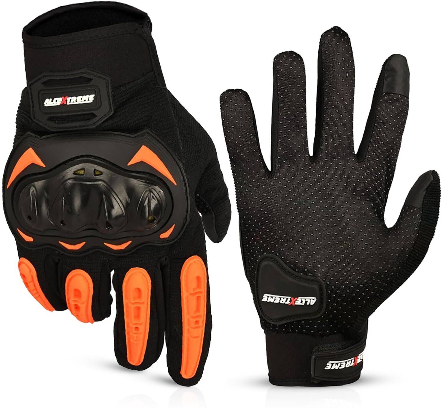 ALLEXTREME Full Finger Motorcycle Riding Gloves with Hard Knuckle for Motorbike Riding Gloves