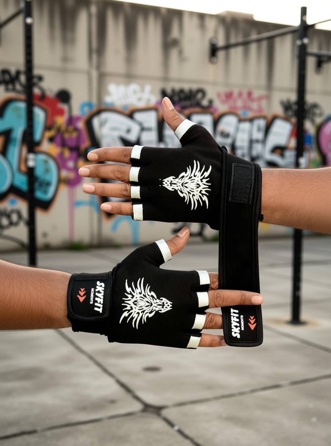 LITE FEEL Black Sports Gloves - Image 1