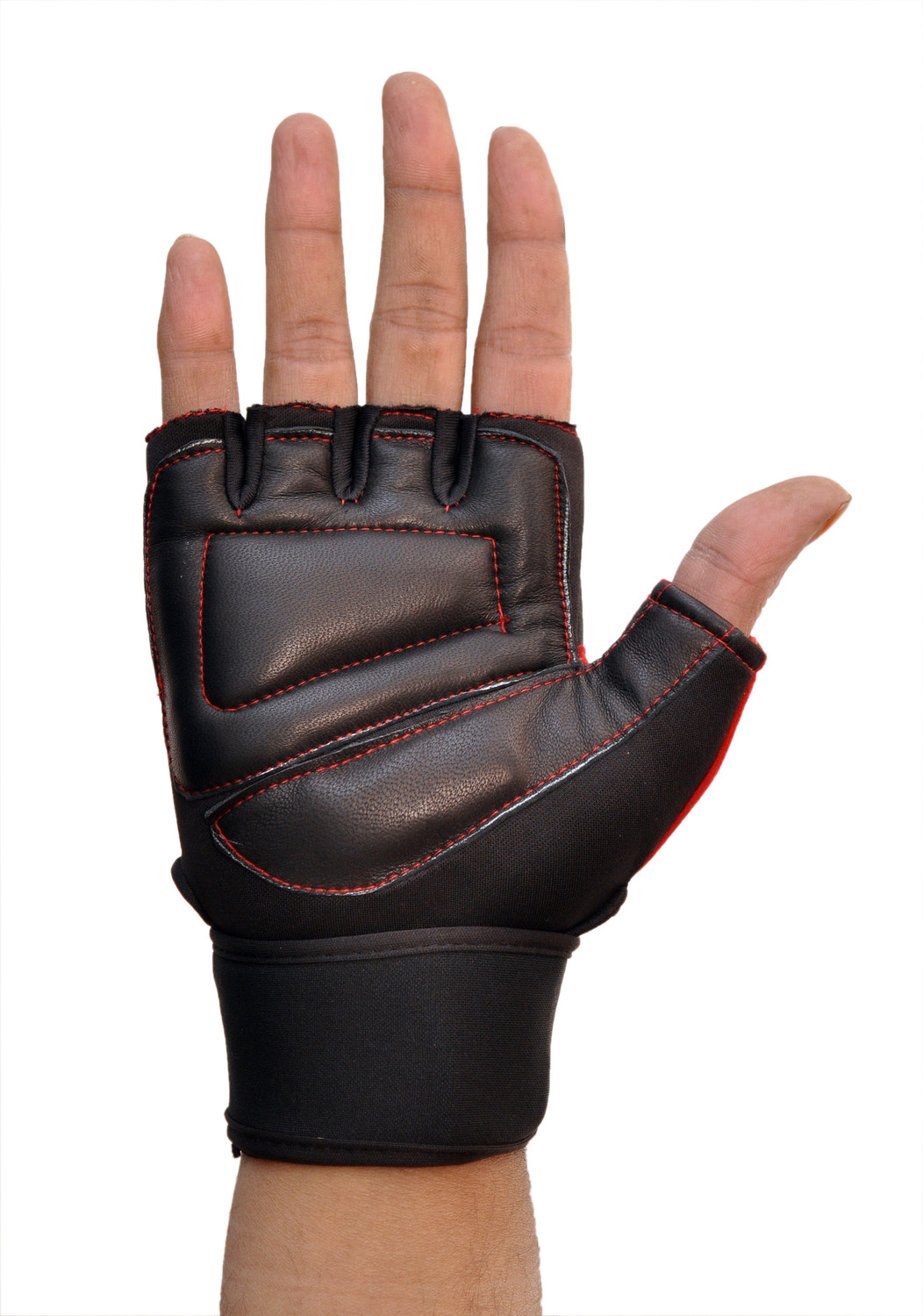 Image of SKYFIT Super Dryfit Leather Padded Gym Sports Riding Gloves for Men and Women Gym & Fitness Gloves
