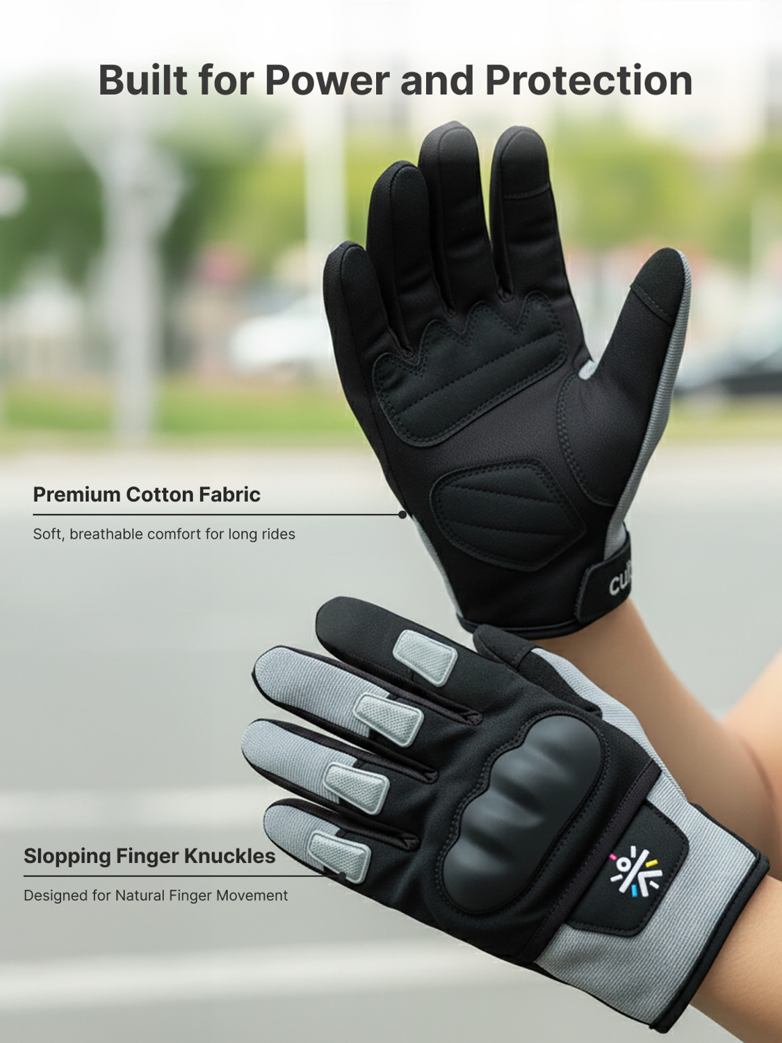 Image of Cult BKGLOVES1 Riding Gloves