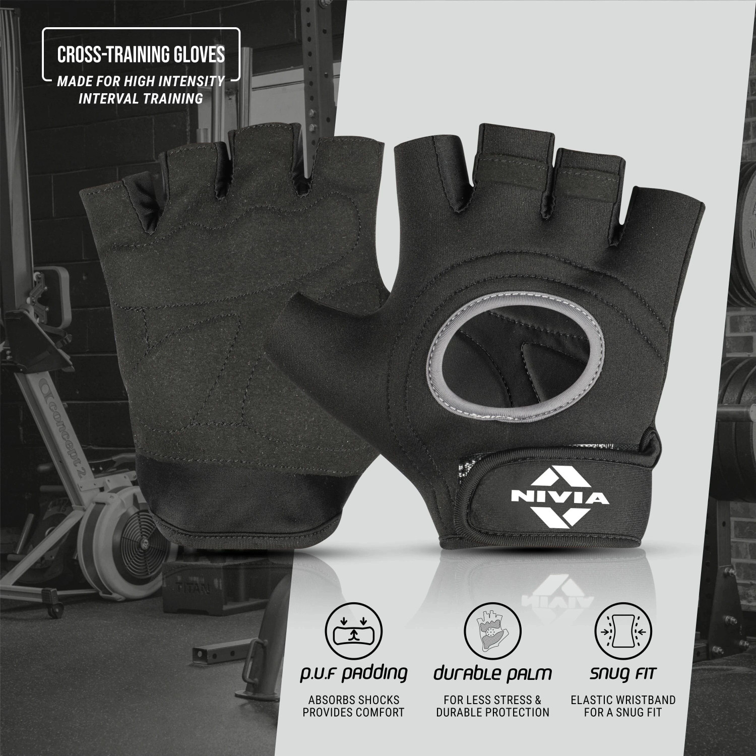 Image of NIVIA Warrior 2.0 , Ideal for Gym Workouts Gym & Fitness Gloves