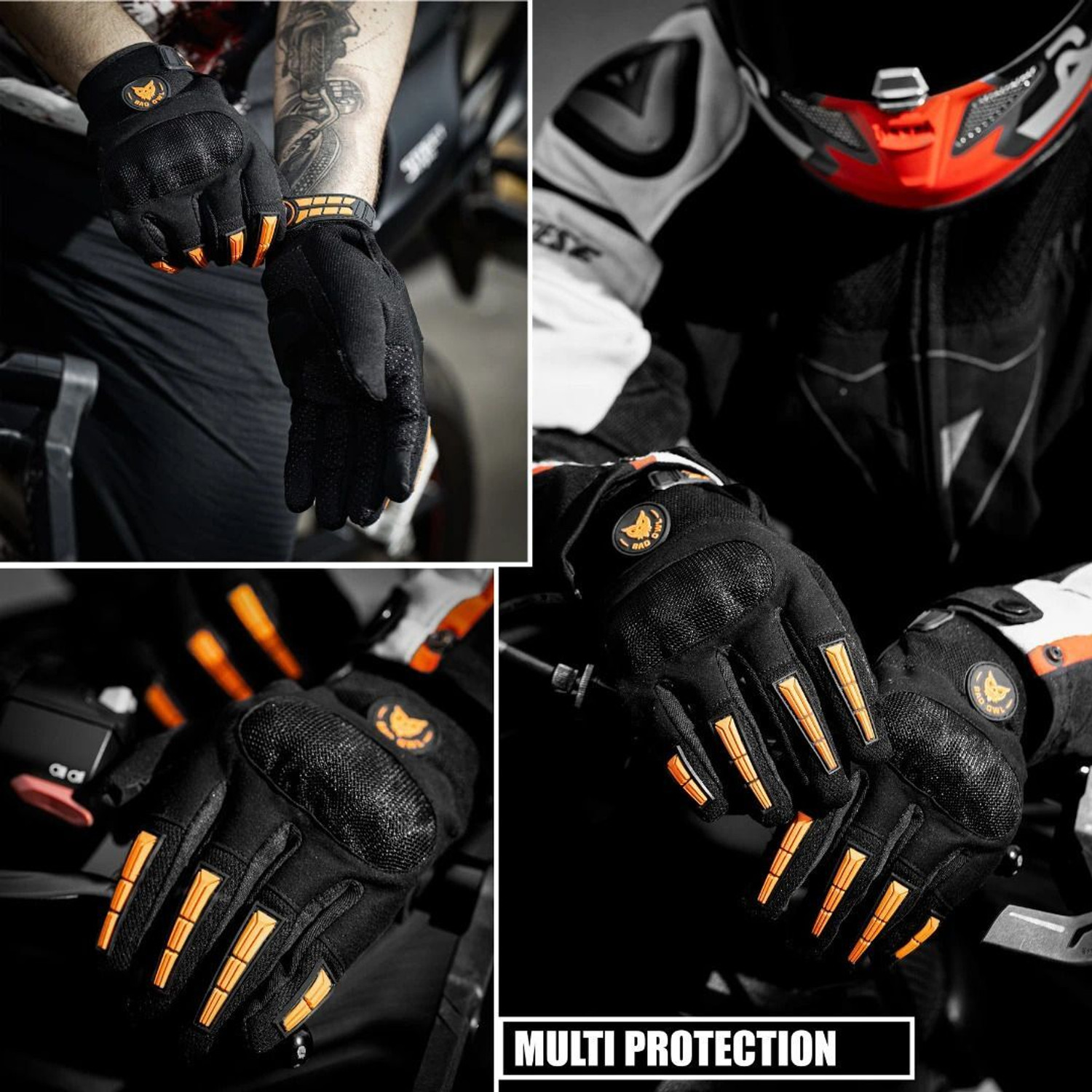 Image of BAD OWL Wind Rider Riding Gloves