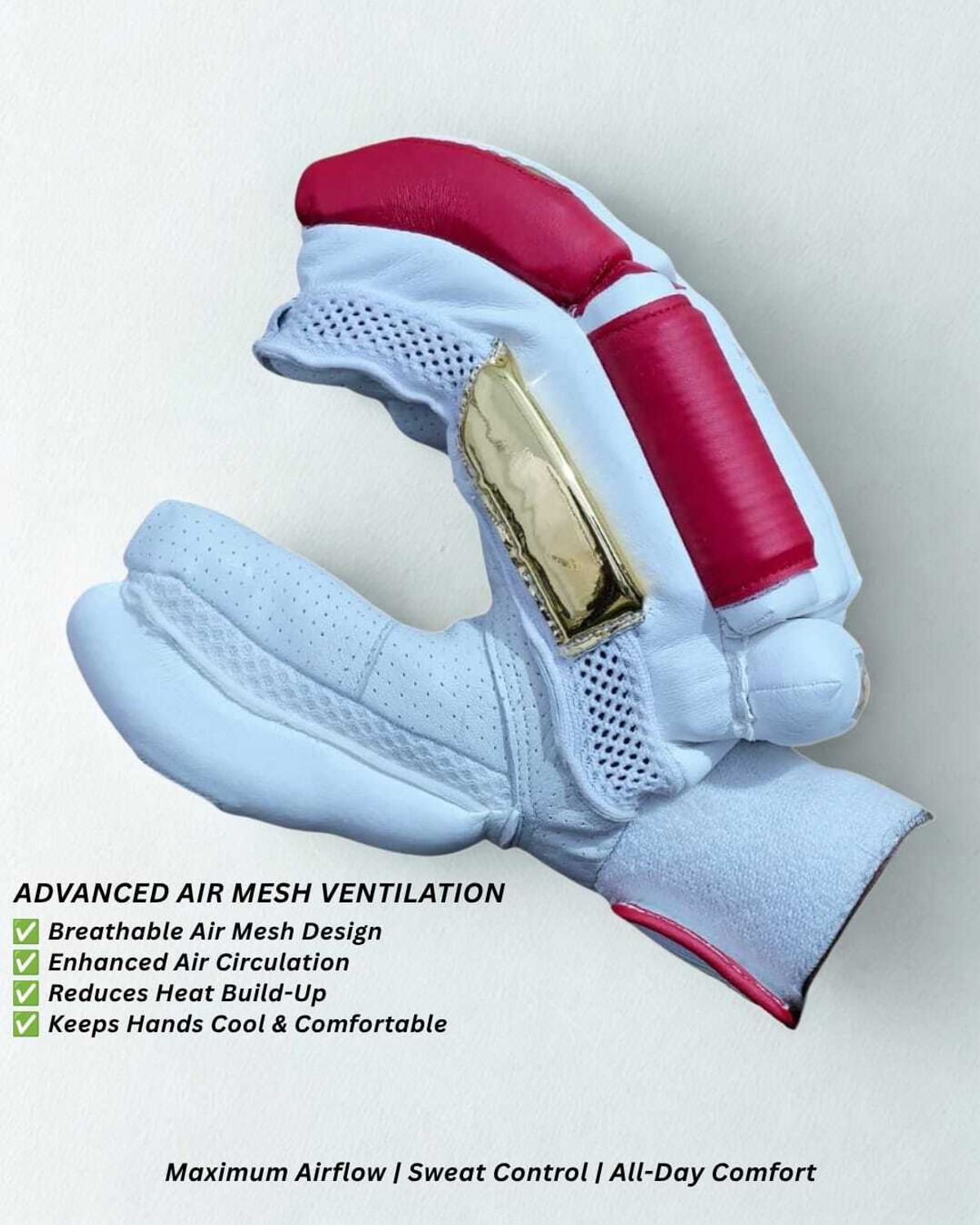 Image of mos Professional Leather Cricket Batting Gloves