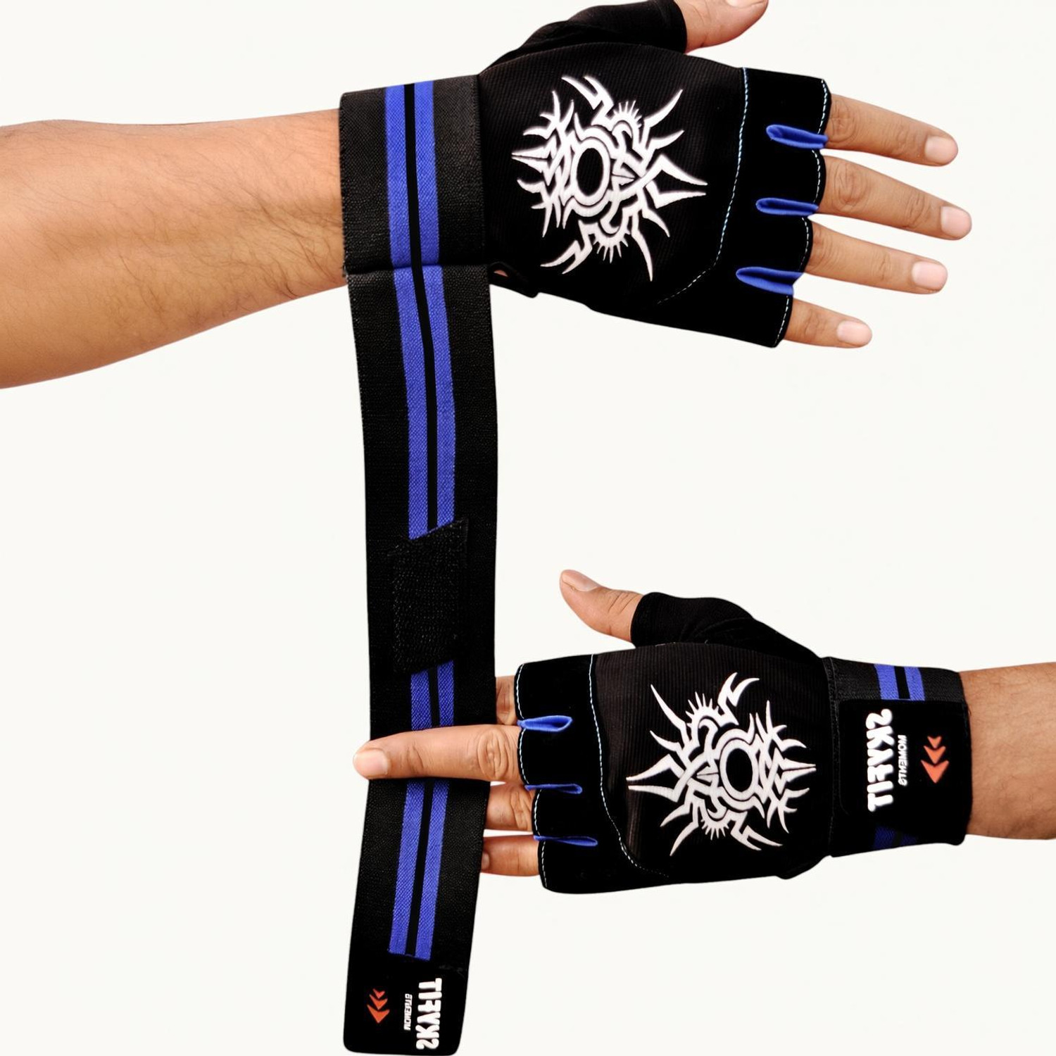 Image of VELLY FIVE Blue Sport Gloves For Men & Women(G-V-81 ) Riding Gloves
