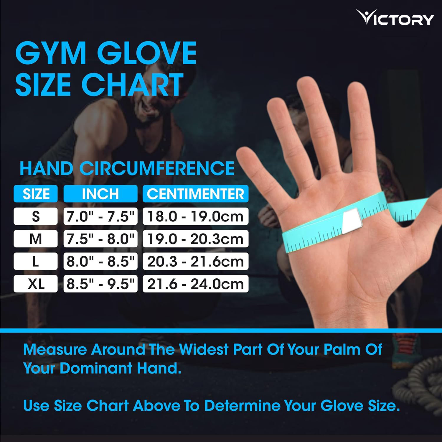 Image of VICTORY POWER Gym Gloves for Men & Women with Wrist Support for Weightlifting, Exercise Gym & Fitness Gloves
