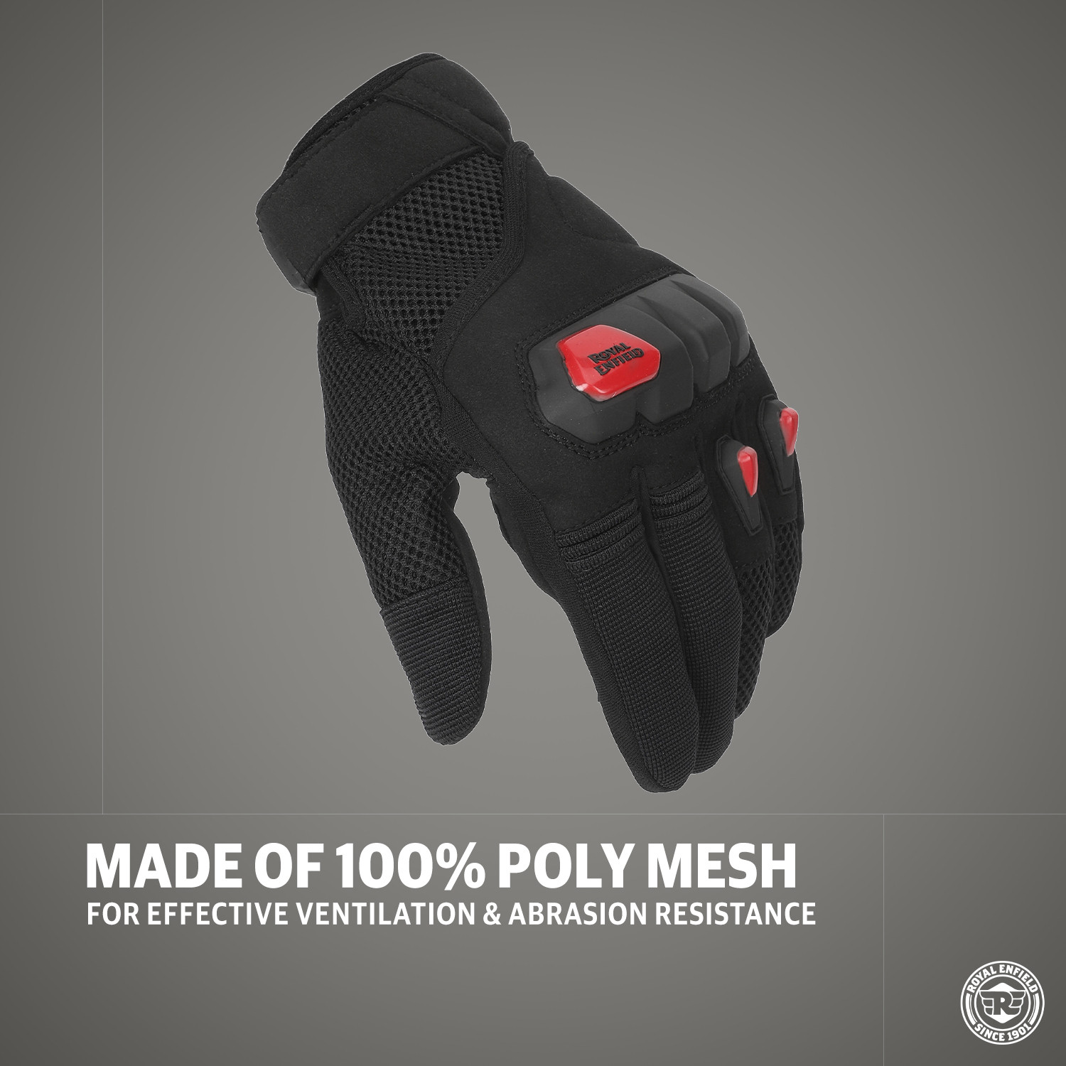 Image of Royal Enfield Rambler V3 Bike Riding Gloves | TPR Knuckle Protection & Abrasion Resistance Riding Gloves