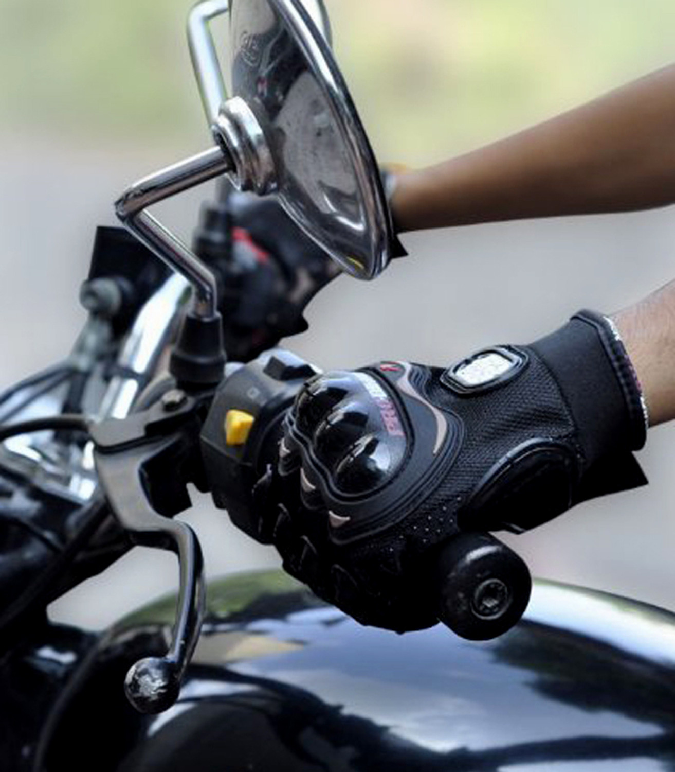 Image of Probiker Full Finger Gloves For Riders,Bikers Black-N7452K42 Riding Gloves