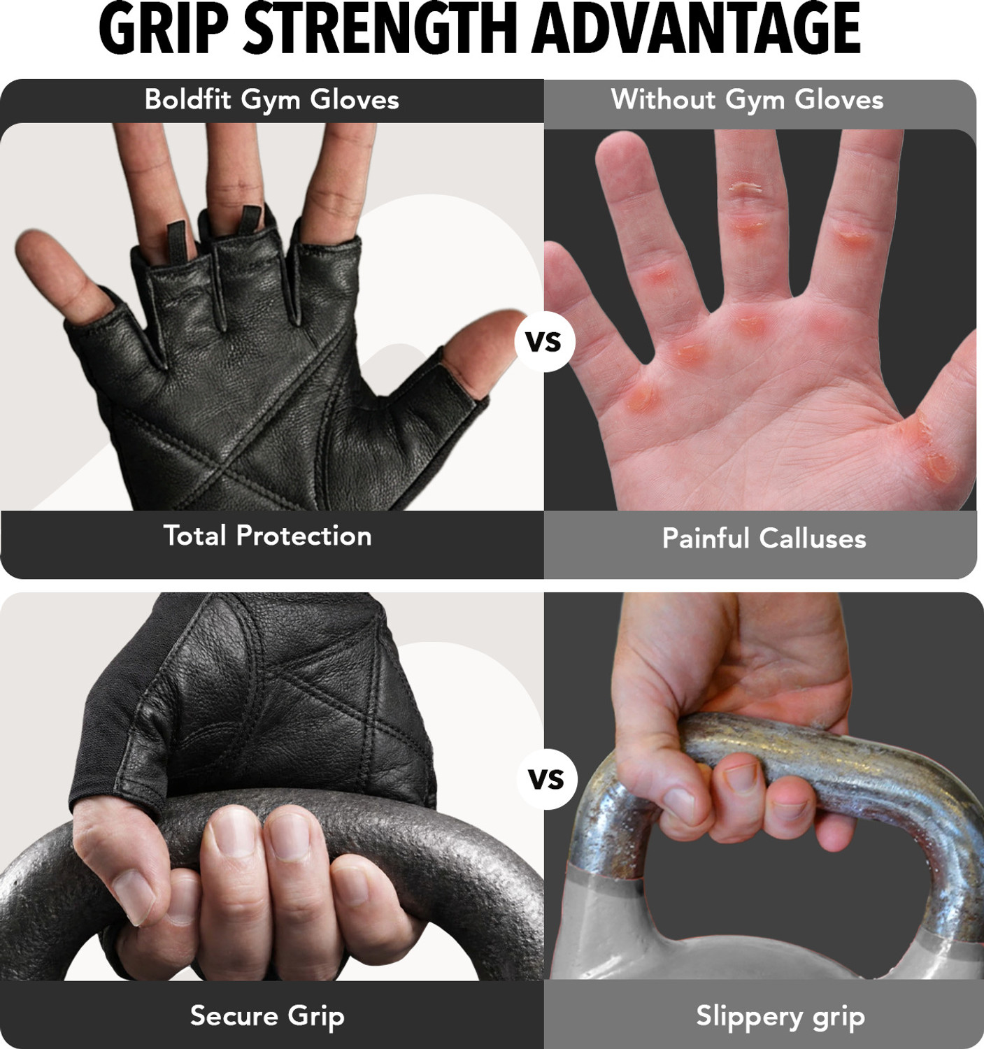 Image of BOLDFIT Titan Geniune Leather Hand Gym Glove for men Gym & Fitness Gloves