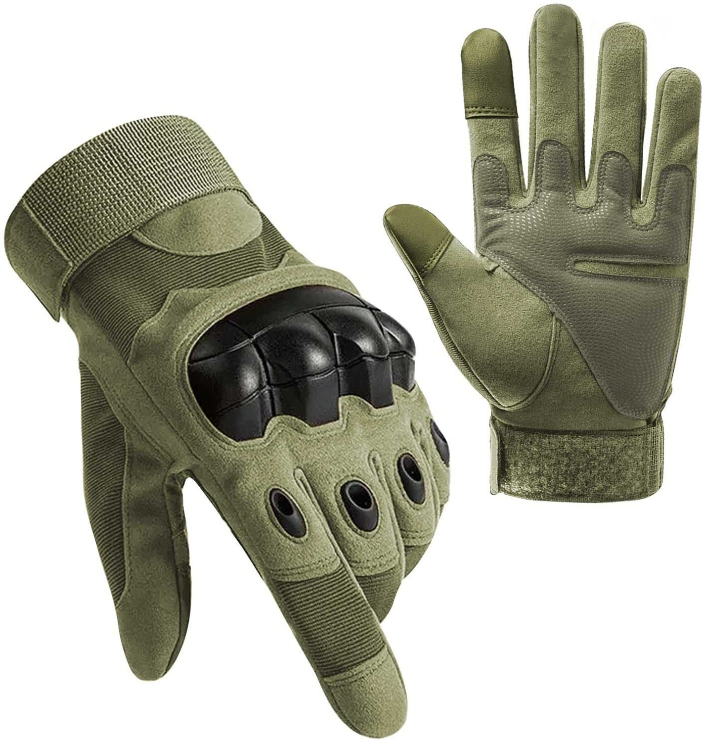 Image of Adrenex by Flipkart Full Finger Tactical Gloves with Hard Knuckle Guard For Cycling & Bike Riding Gloves