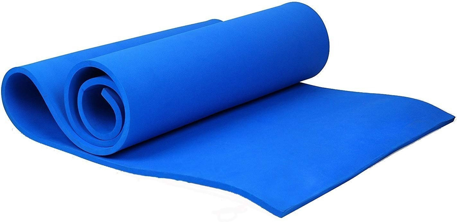 Image of laxmi traders 4mm Premium EVA Yoga Mat blue Anti Skid, Home Exercise&Gym workout Blue 4 mm Yoga Mat