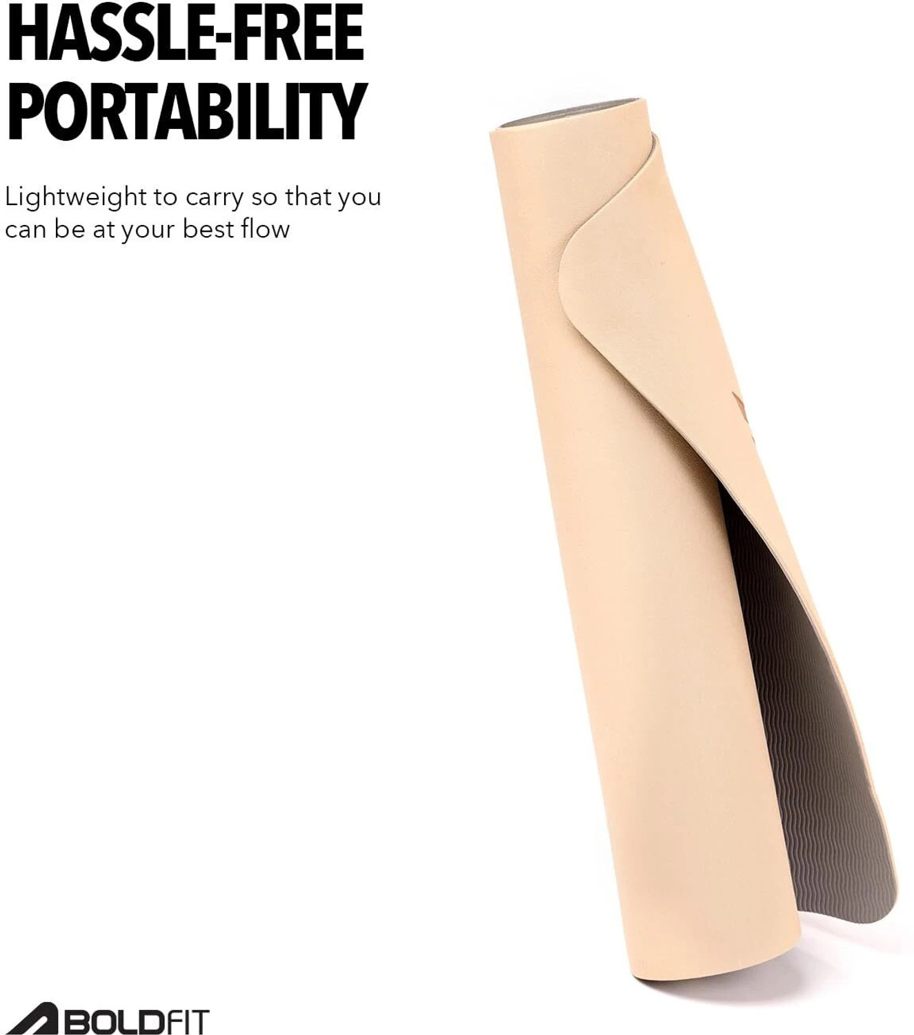 Image of BOLDFIT Yoga Mat for Men & Women - Durable Gym Mat for Floor Use & Sports Grey 6 mm Yoga Mat