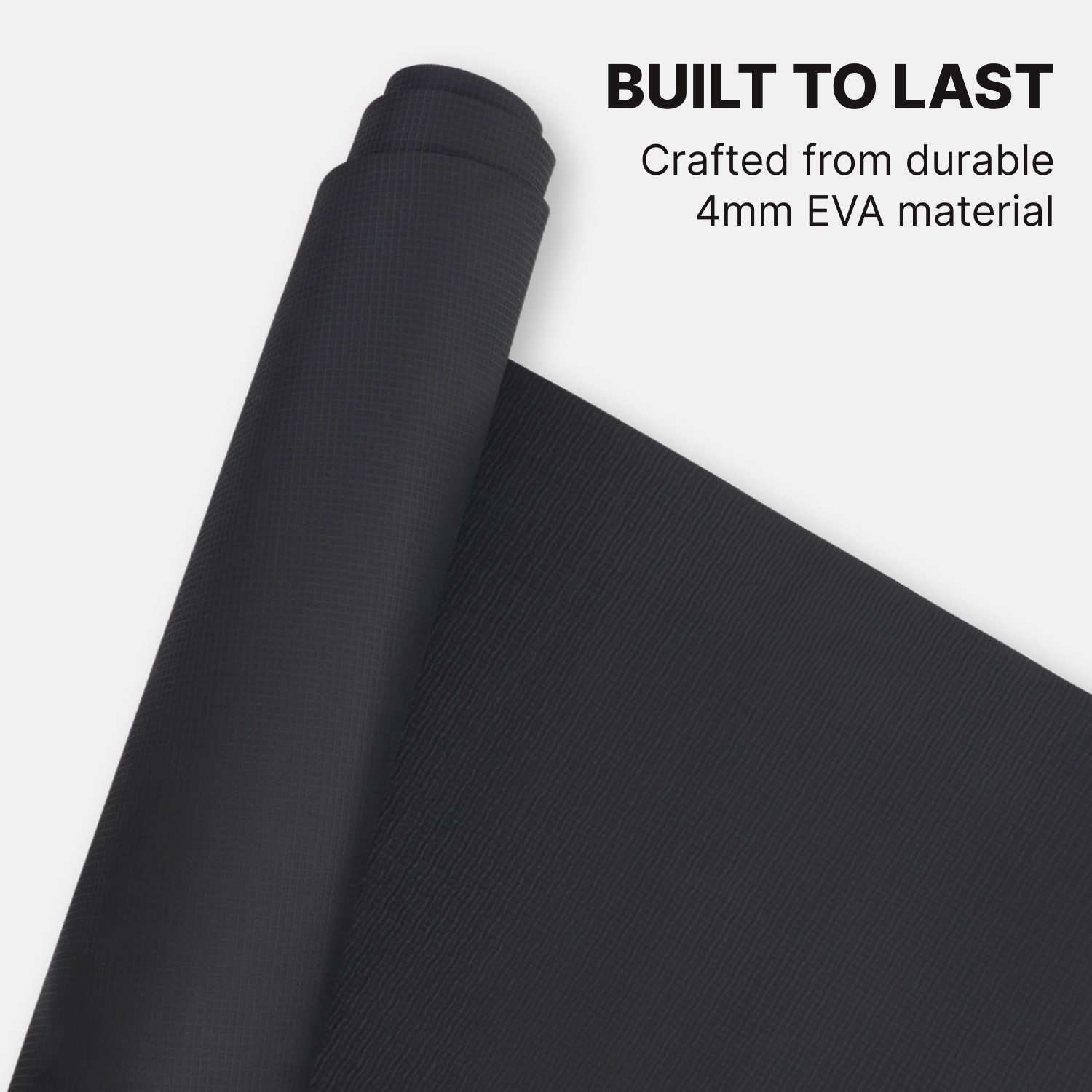 Image of HRX Yoga Mat EVA Black 4mm Black 4 mm Yoga Mat