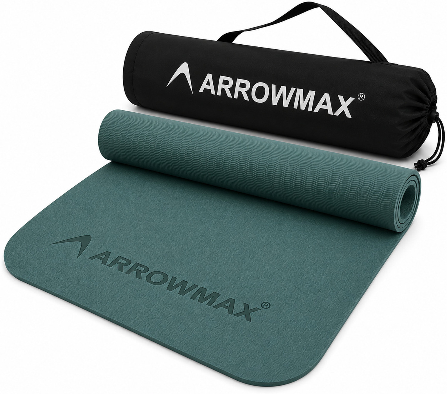 Image of ArrowMax Exercise Yoga Mat Anti Slip Men Women Kids Gym Home Mats Green 6 mm Yoga Mat