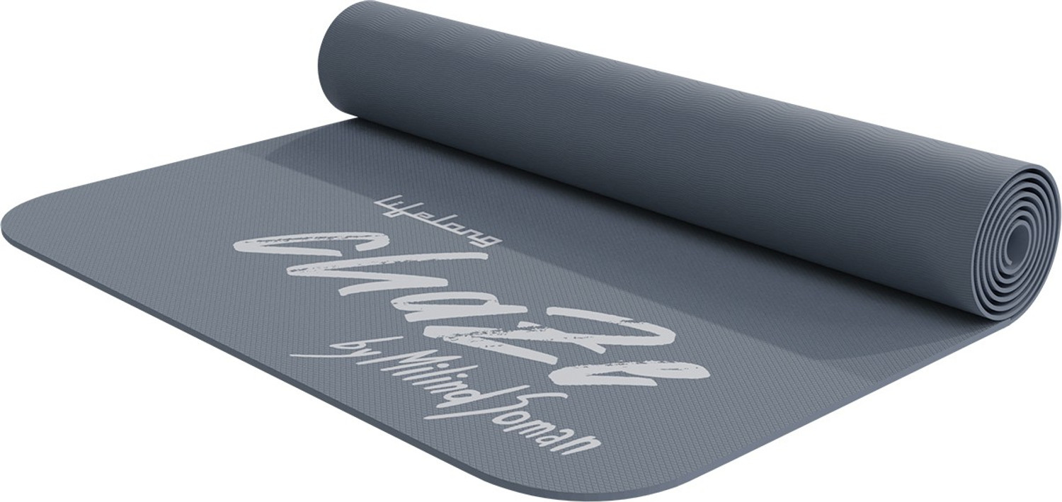 Lifelong Chaze Yoga mat for Women &amp; Men EVA Material 4mm Grey Anti Slip for Gym Workout