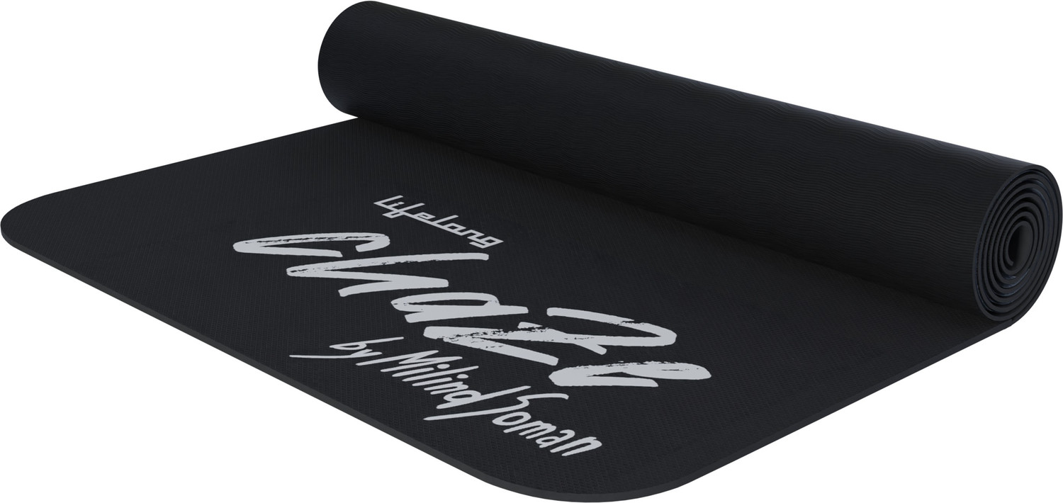Lifelong Chaze Yoga mat for Women &amp; Men EVA Material 6mm Black Anti Slip for Gym Workout